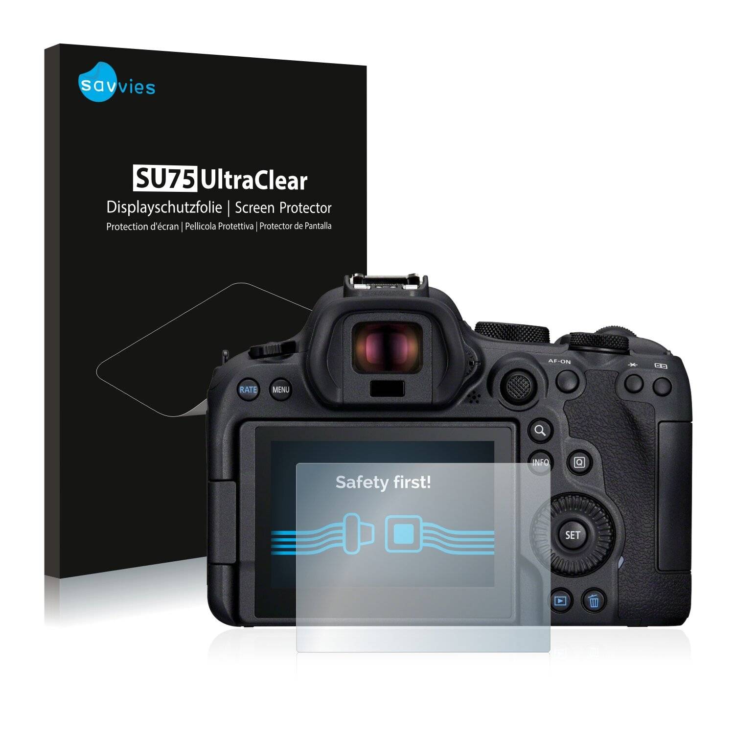 18x Savvies SU75 Displayschutzfolie für Canon EOS R6 Mark