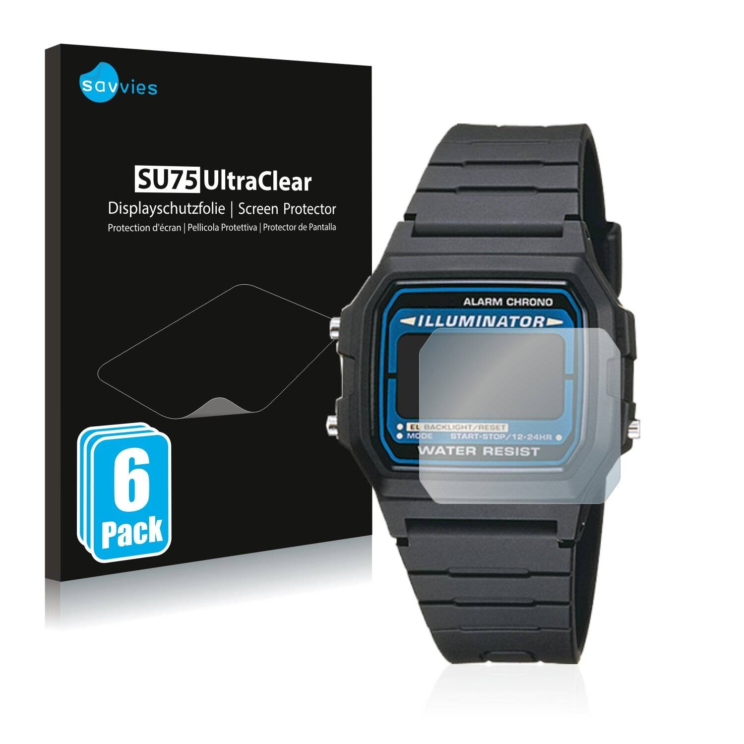 6x Savvies SU75 Displayschutzfolie für Casio