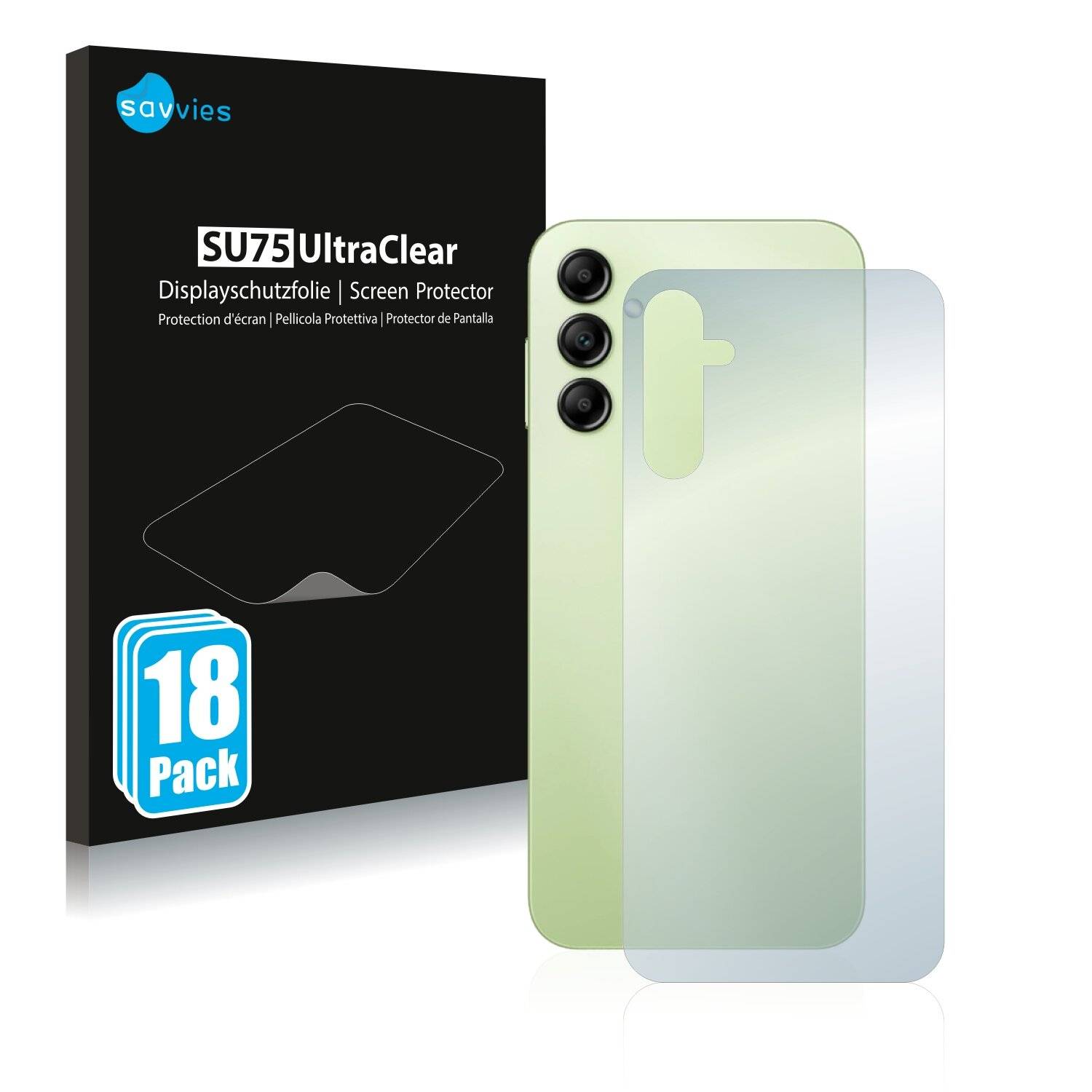 18x Savvies SU75 Displayschutzfolie für Samsung Galaxy A14 5G