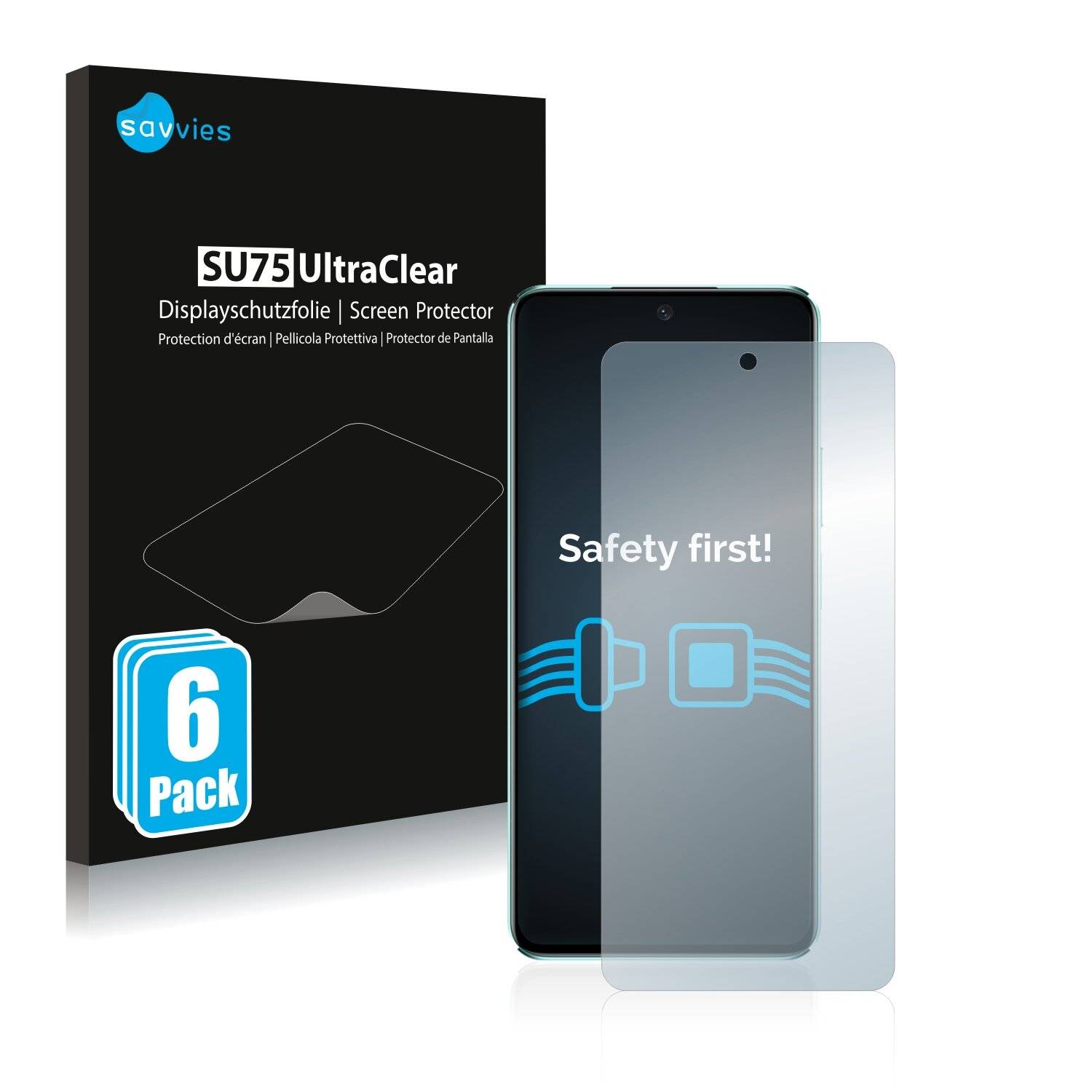 6x Savvies SU75 Displayschutzfolie für Huawei Nova 10