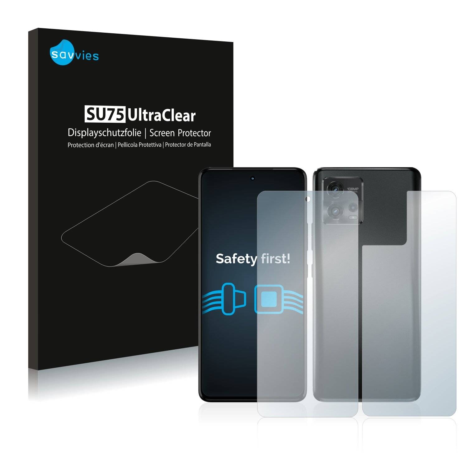 18x Savvies SU75 Displayschutzfolie für Motorola Moto G72