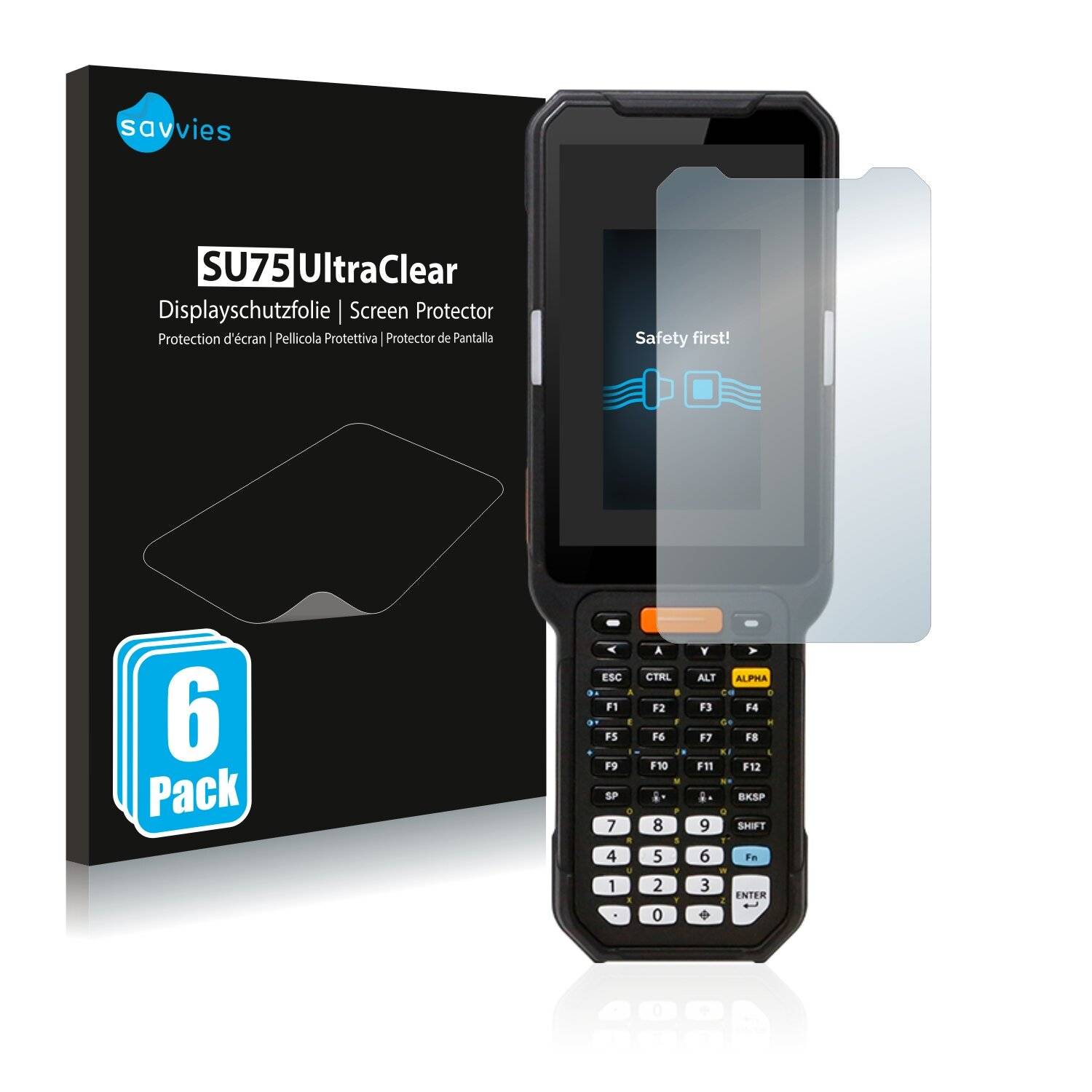 6x Savvies SU75 Displayschutzfolie für Point Mobile