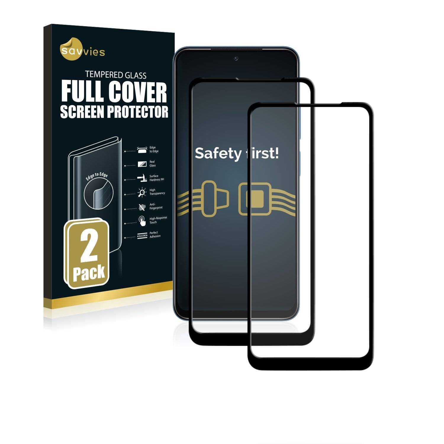 2x Savvies Xtreme Glass 2.5D Full Cover Schutzglas für Xiaomi Redmi Note 11