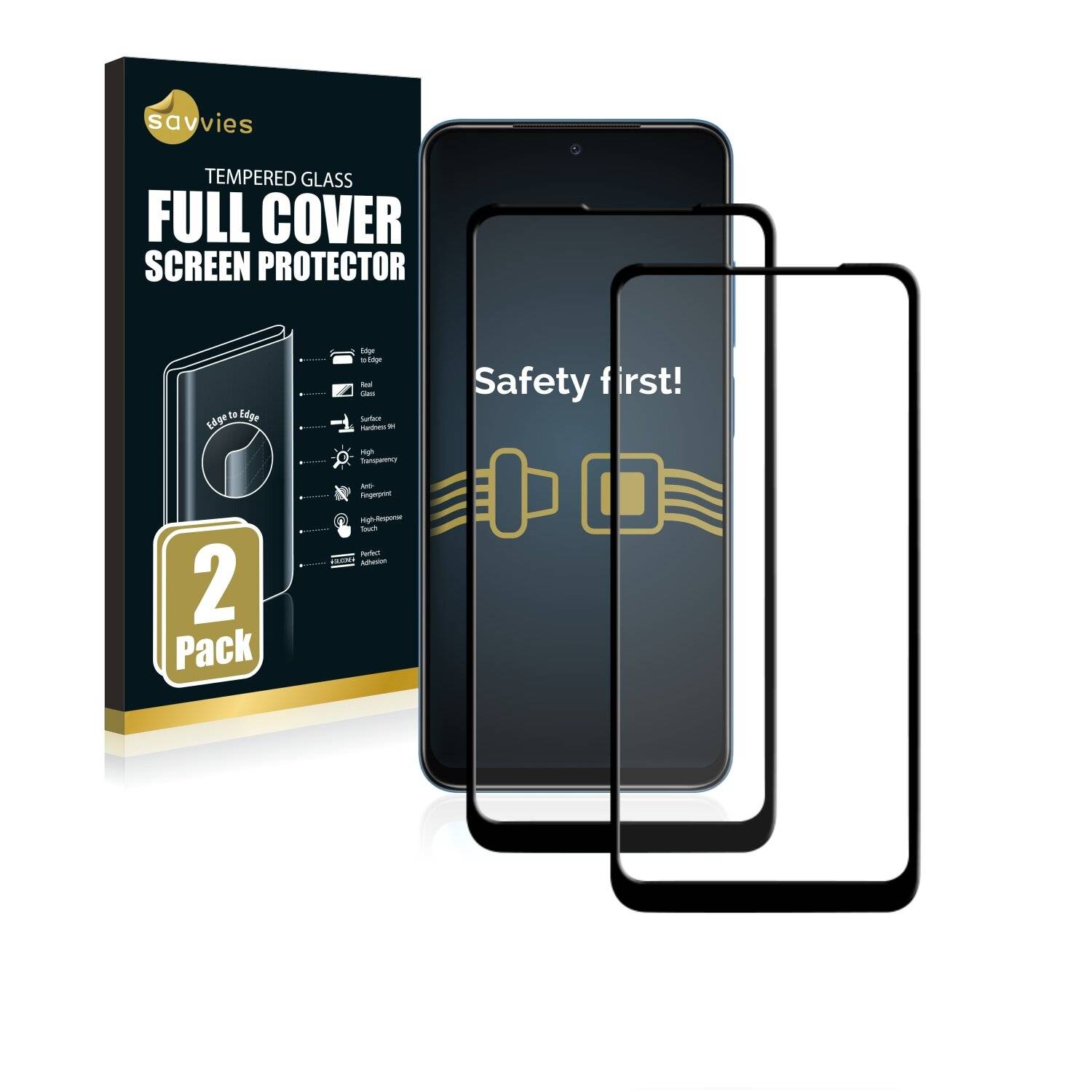 2x Savvies Xtreme Glass 2.5D Full Cover Schutzglas für Xiaomi Redmi Note 11S