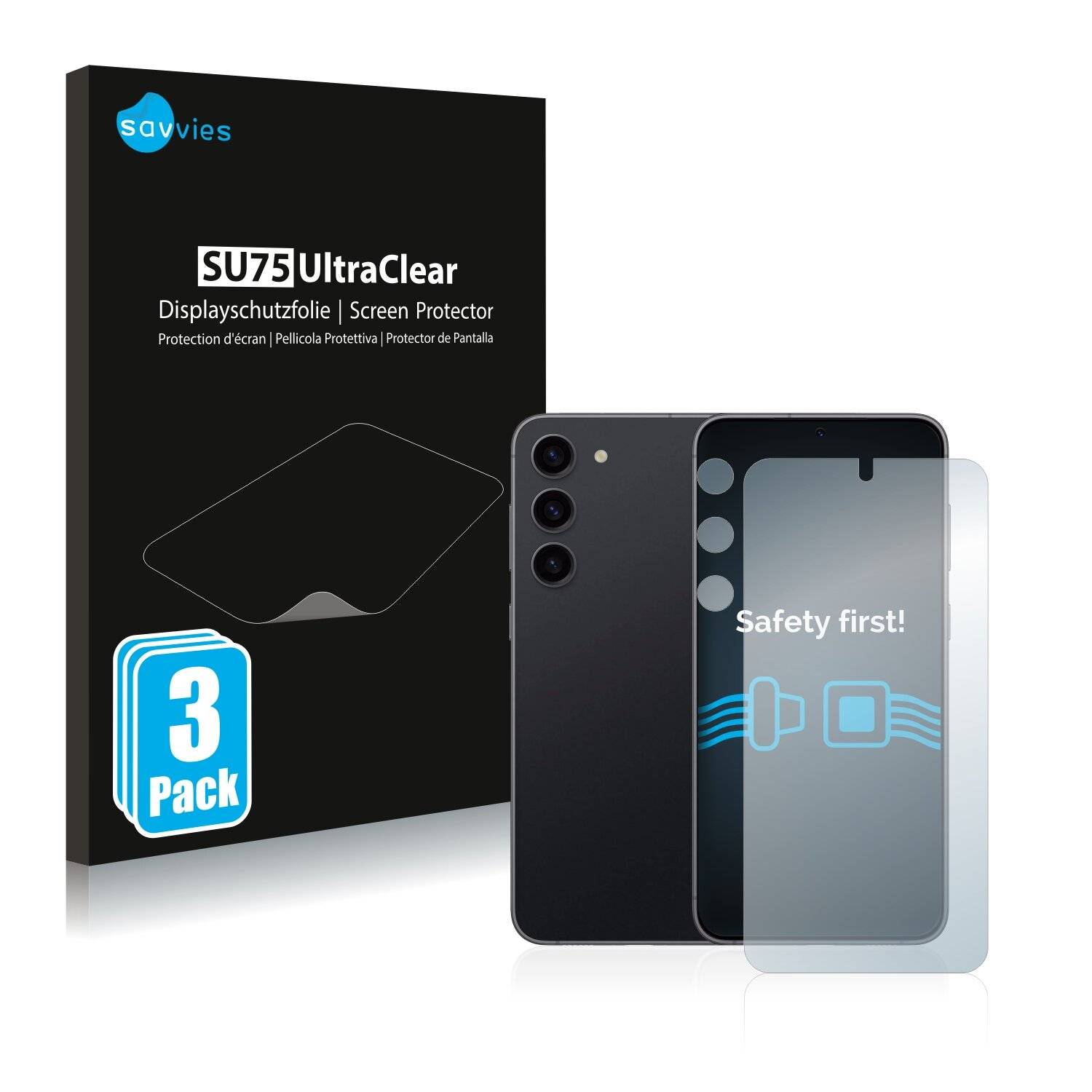6x Savvies SU75 Displayschutzfolie für Samsung Galaxy S23