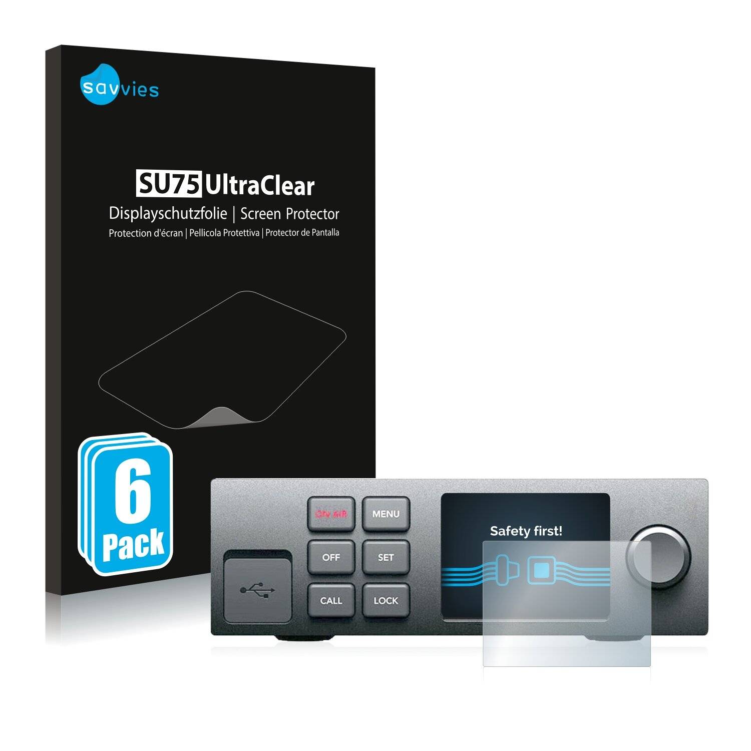 6x Savvies SU75 Displayschutzfolie für Blackmagic Web Presenter