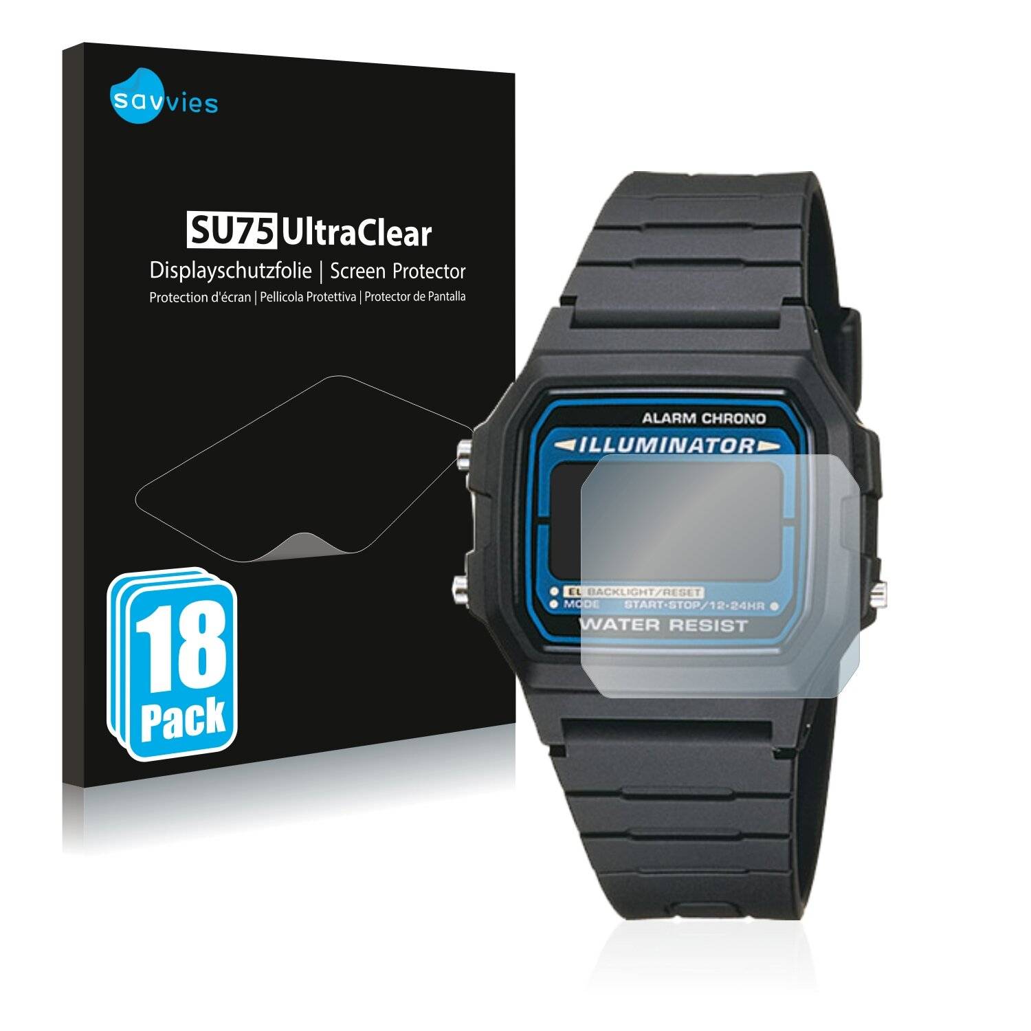 18x Savvies SU75 Displayschutzfolie für Casio