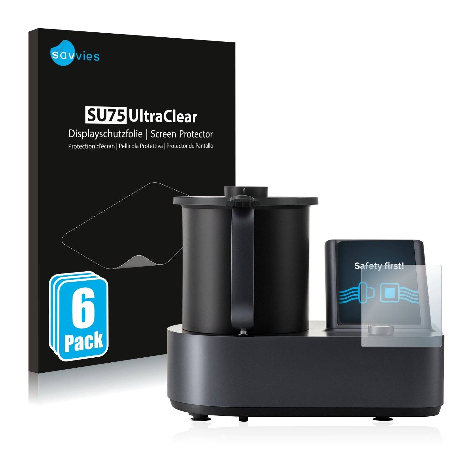 6x Savvies SU75 Displayschutzfolie für Xiaomi Mi Smart Cooking