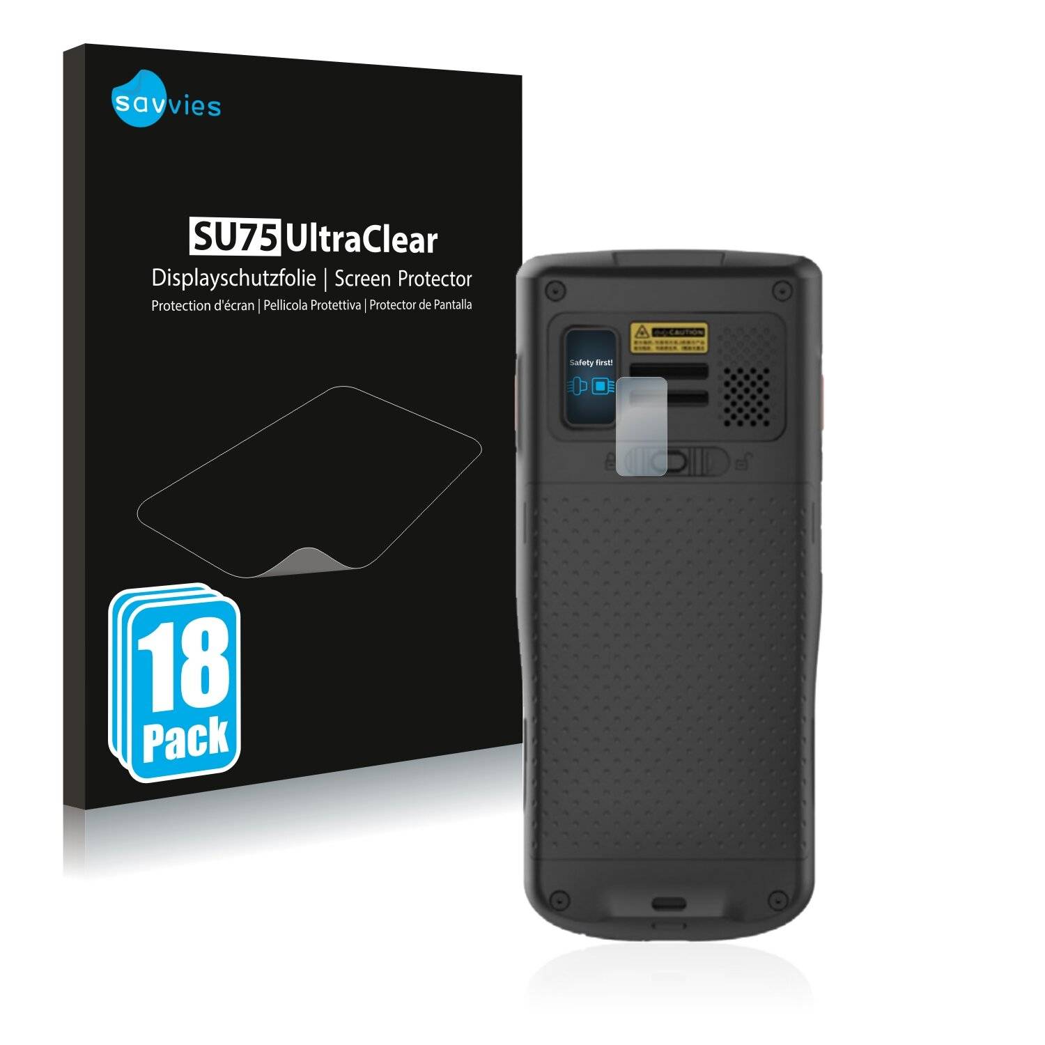 18x Savvies SU75 Displayschutzfolie für Honeywell ScanPal EDA51K (NUR