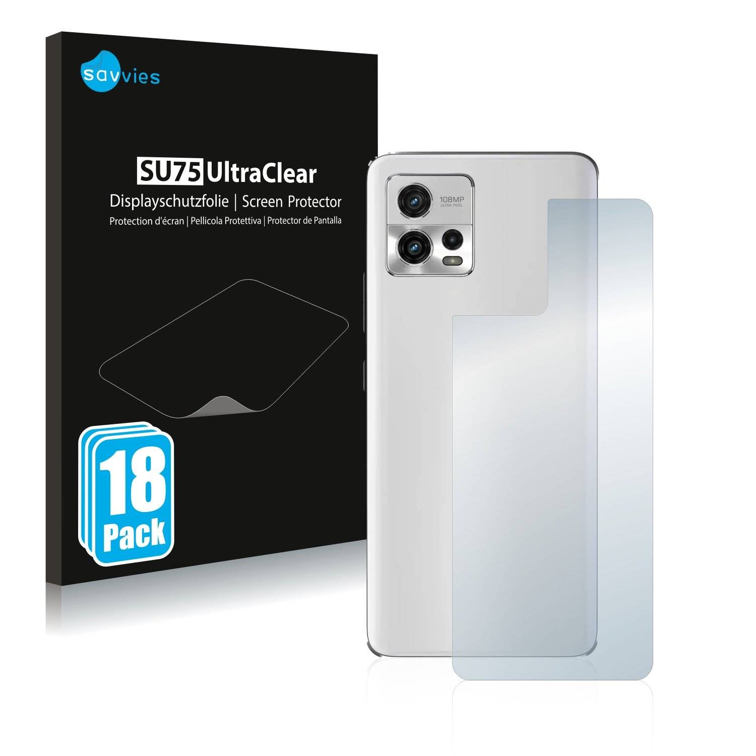 18x Savvies SU75 Displayschutzfolie für Motorola Moto G72