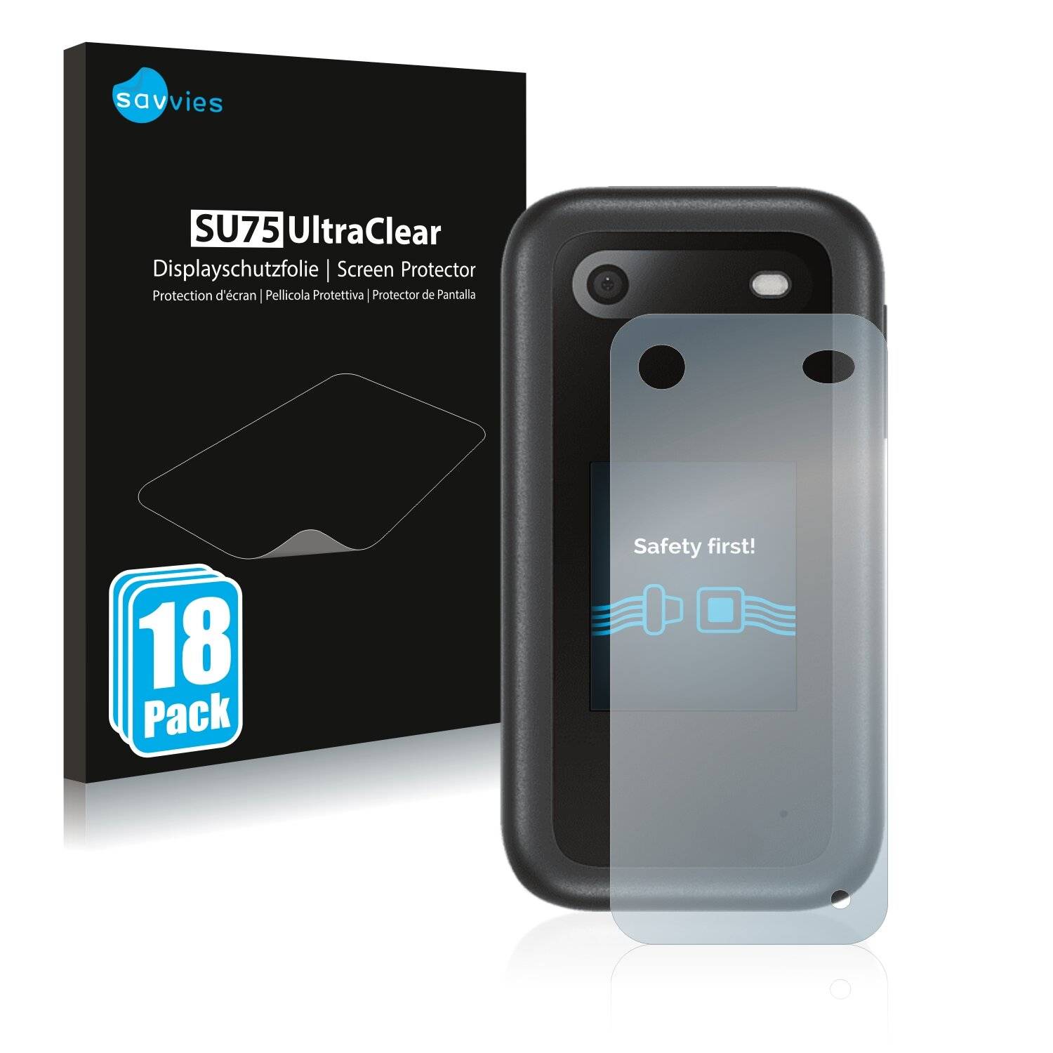 18x Savvies SU75 Displayschutzfolie für Nokia 2660 Flip