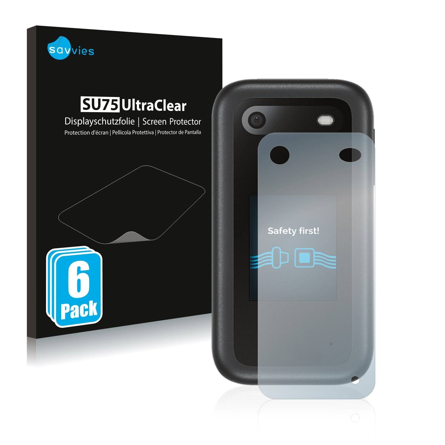 6x Savvies SU75 Displayschutzfolie für Nokia 2660 Flip