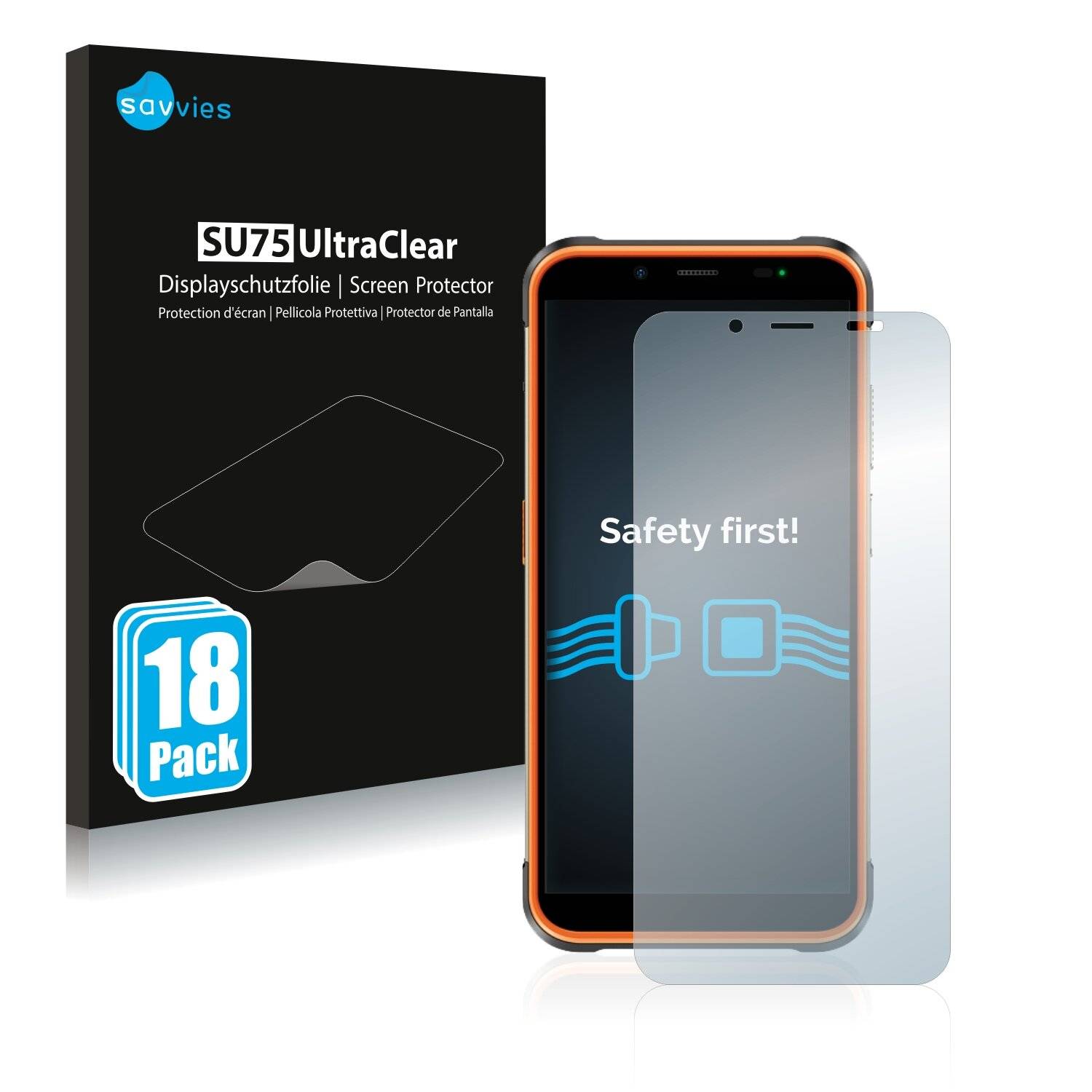 18x Savvies SU75 Displayschutzfolie für Ulefone Power Armor 16