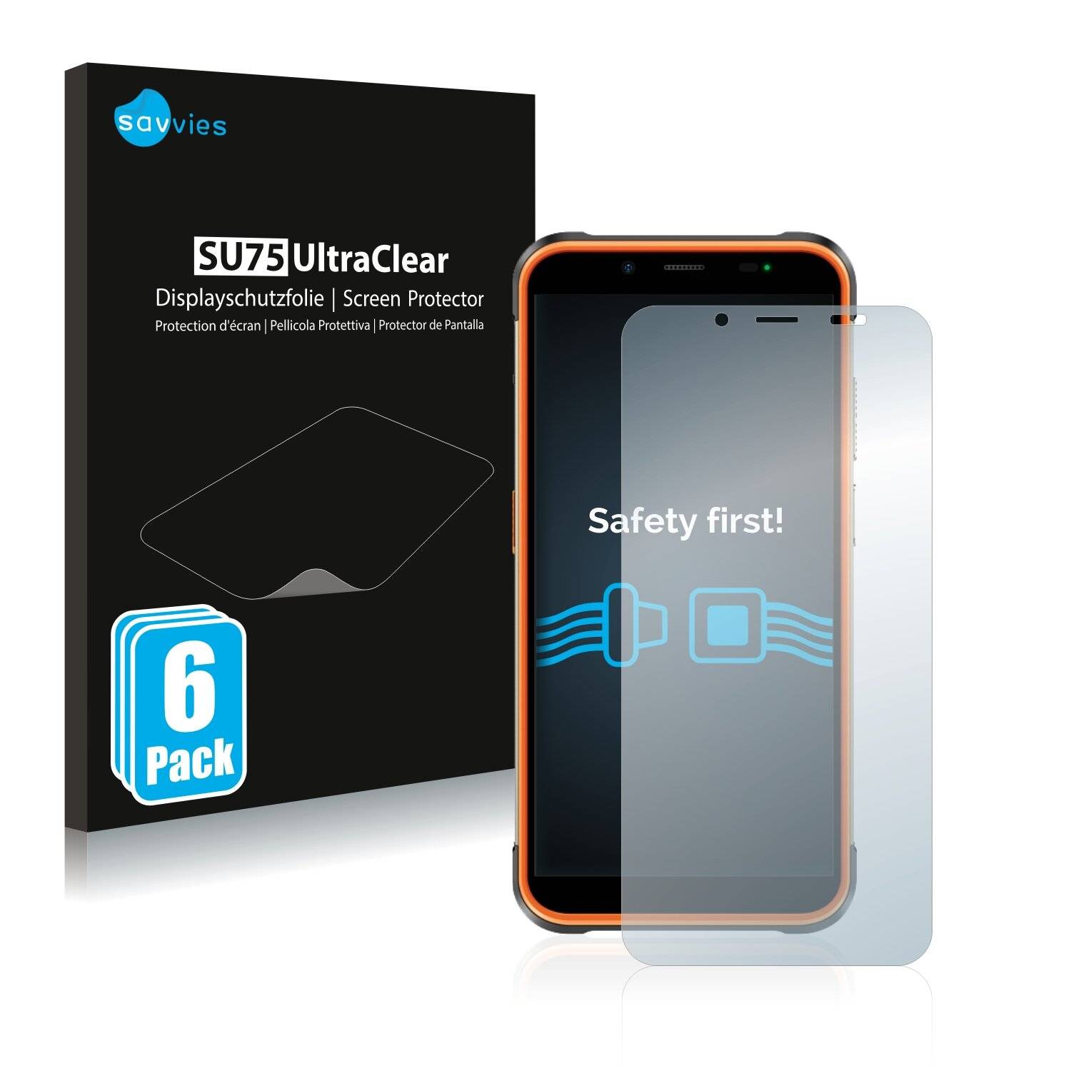 6x Savvies SU75 Displayschutzfolie für Ulefone Power Armor 16
