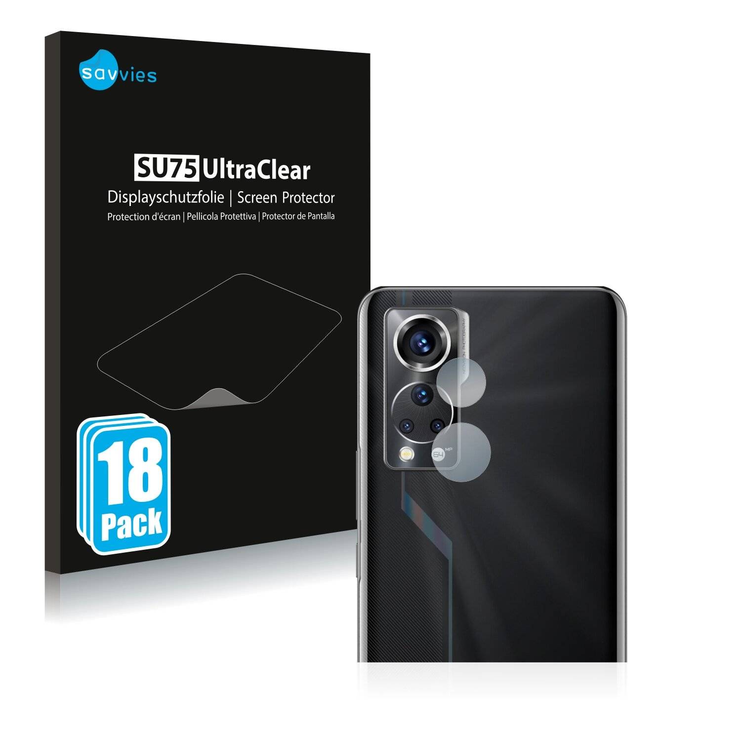 18x Savvies SU75 Displayschutzfolie für ZTE Axon 30 5G (NUR