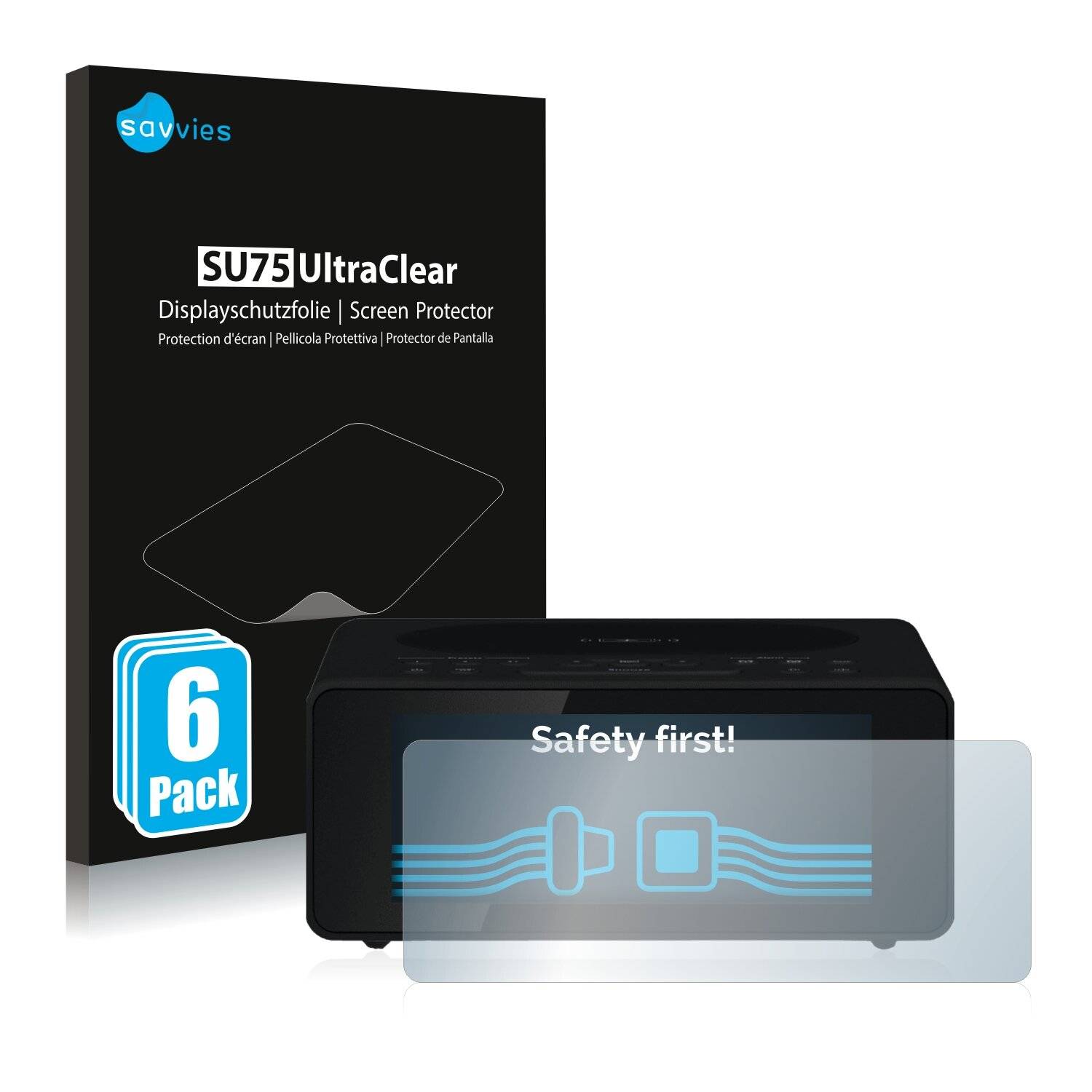 6x Savvies SU75 Displayschutzfolie für TechniSat Digitradio