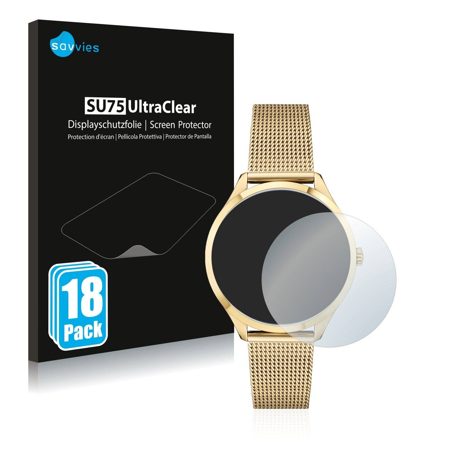 18x Savvies SU75 Displayschutzfolie für Hugo Boss