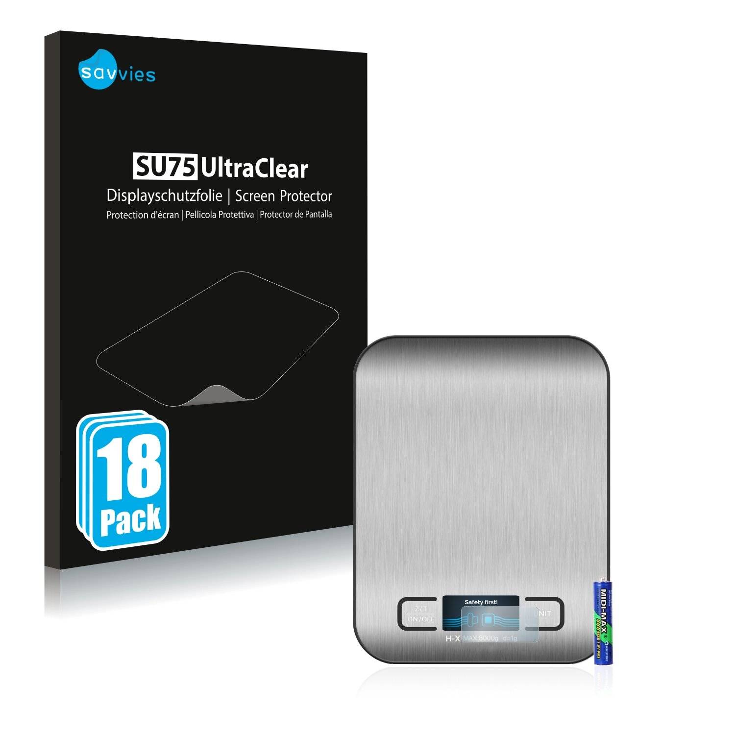 18x Savvies SU75 Displayschutzfolie für Eon Eono by Amazon Digitale