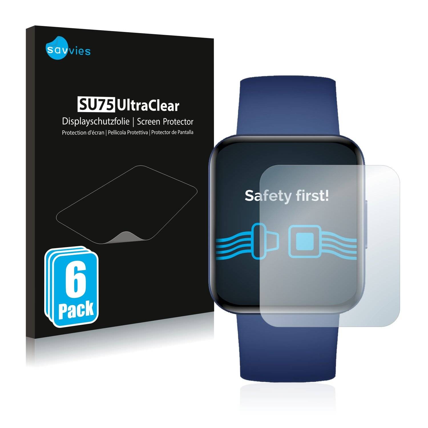 6x Savvies SU75 Displayschutzfolie für Xiaomi Poco