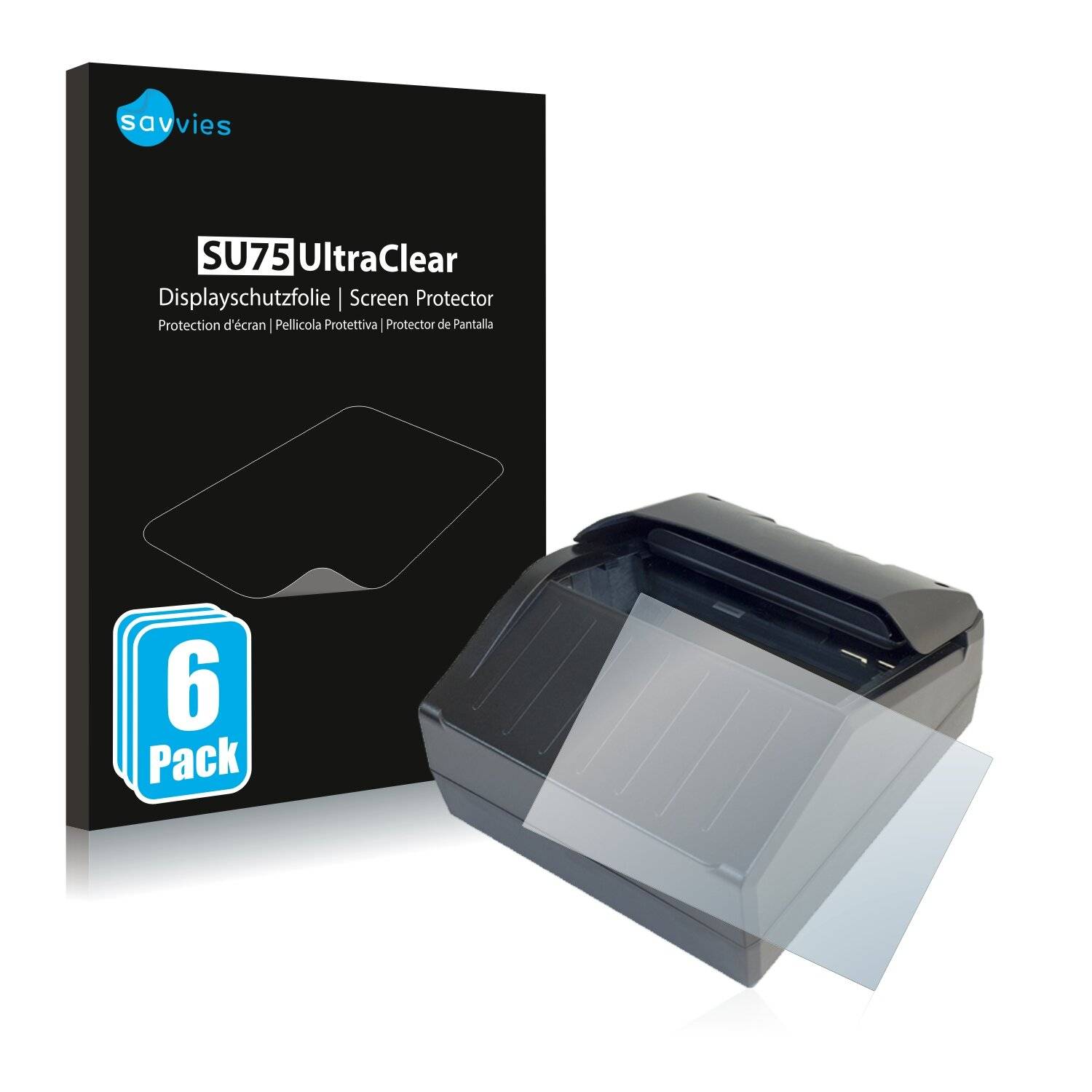 6x Savvies SU75 Displayschutzfolie für Dermalog