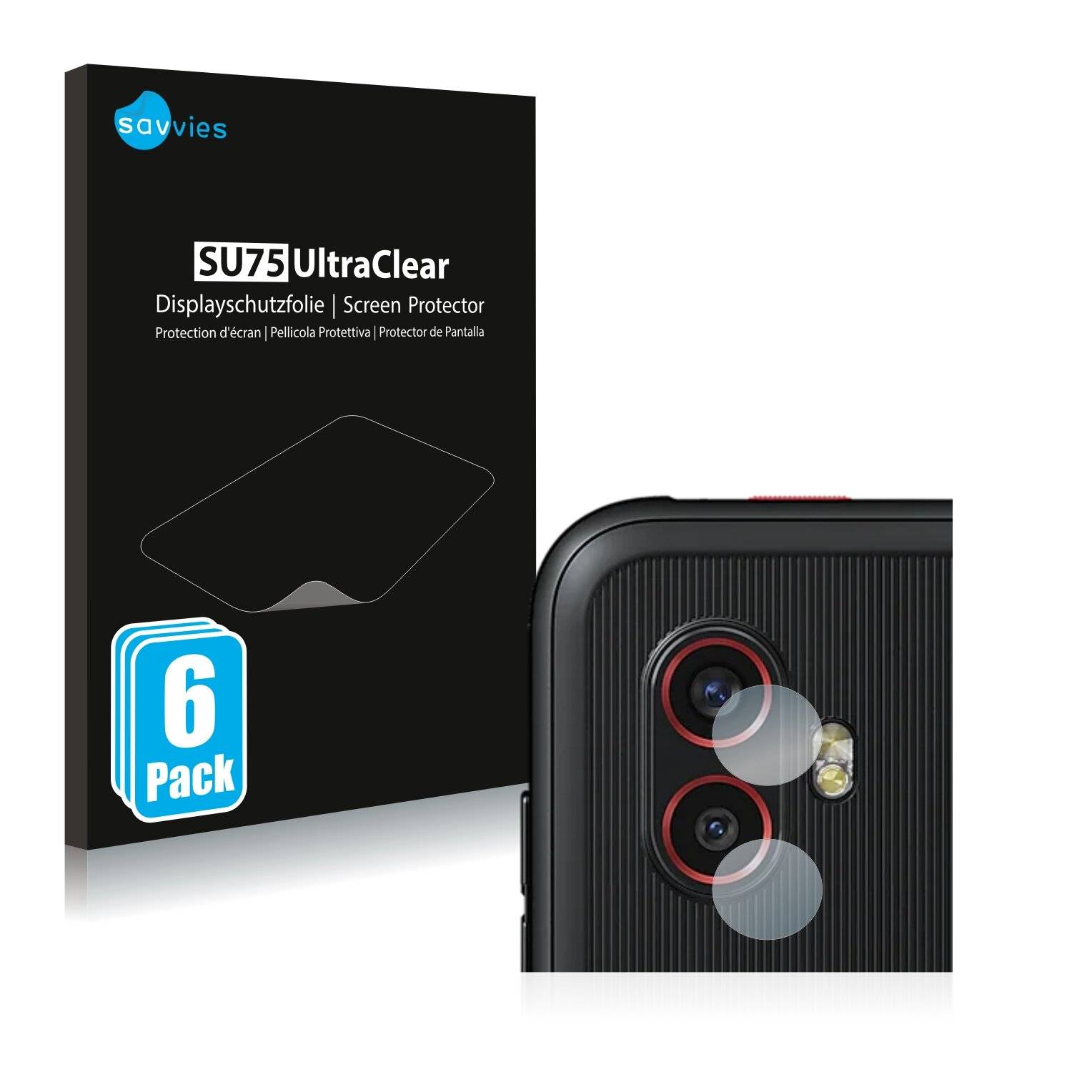 6x Savvies SU75 Displayschutzfolie für Samsung Galaxy Xcover 6 Pro (NUR