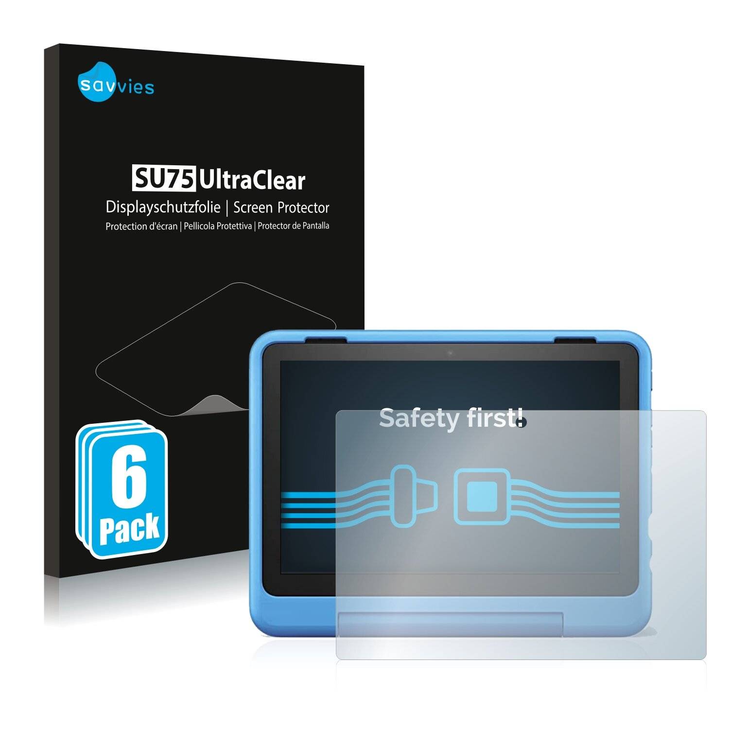 6x Savvies SU75 Displayschutzfolie für Amazon Fire HD 8 Kids Pro