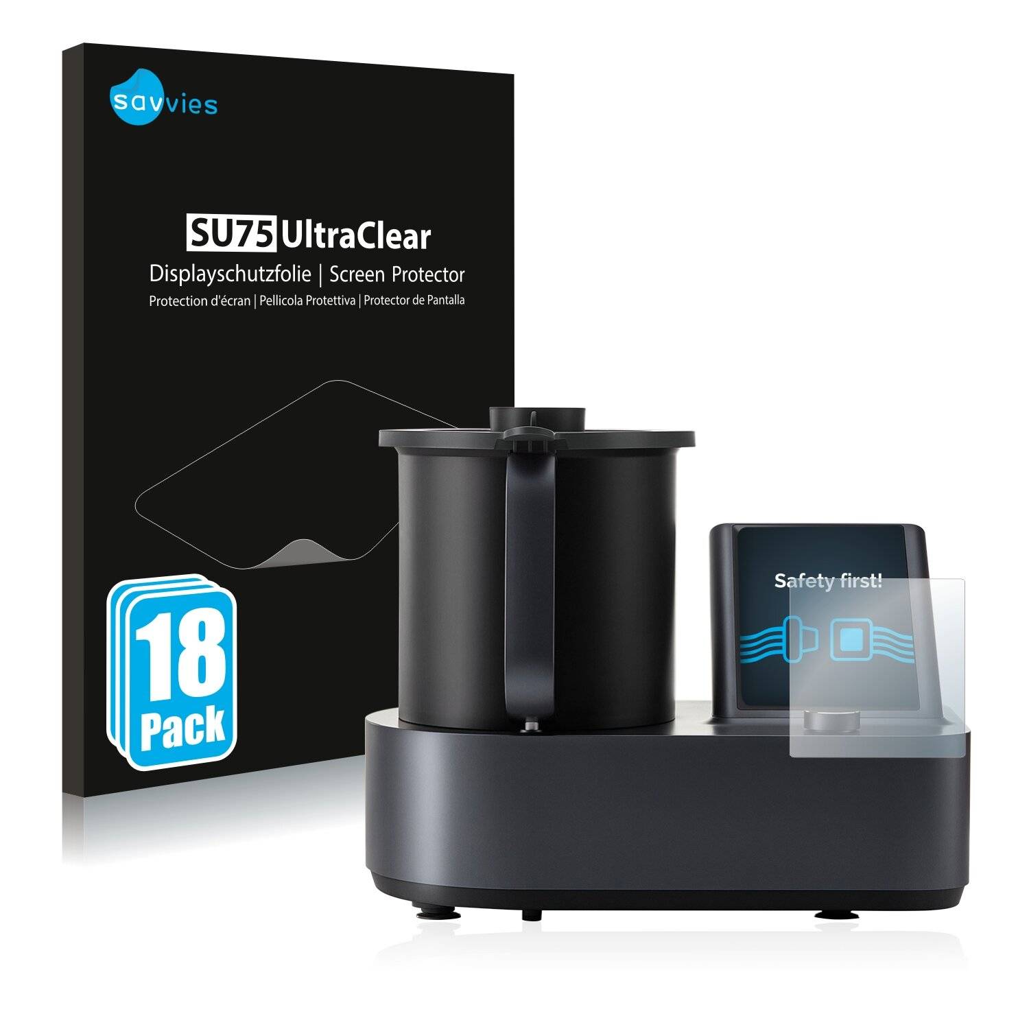18x Savvies SU75 Displayschutzfolie für Xiaomi Mi Smart Cooking