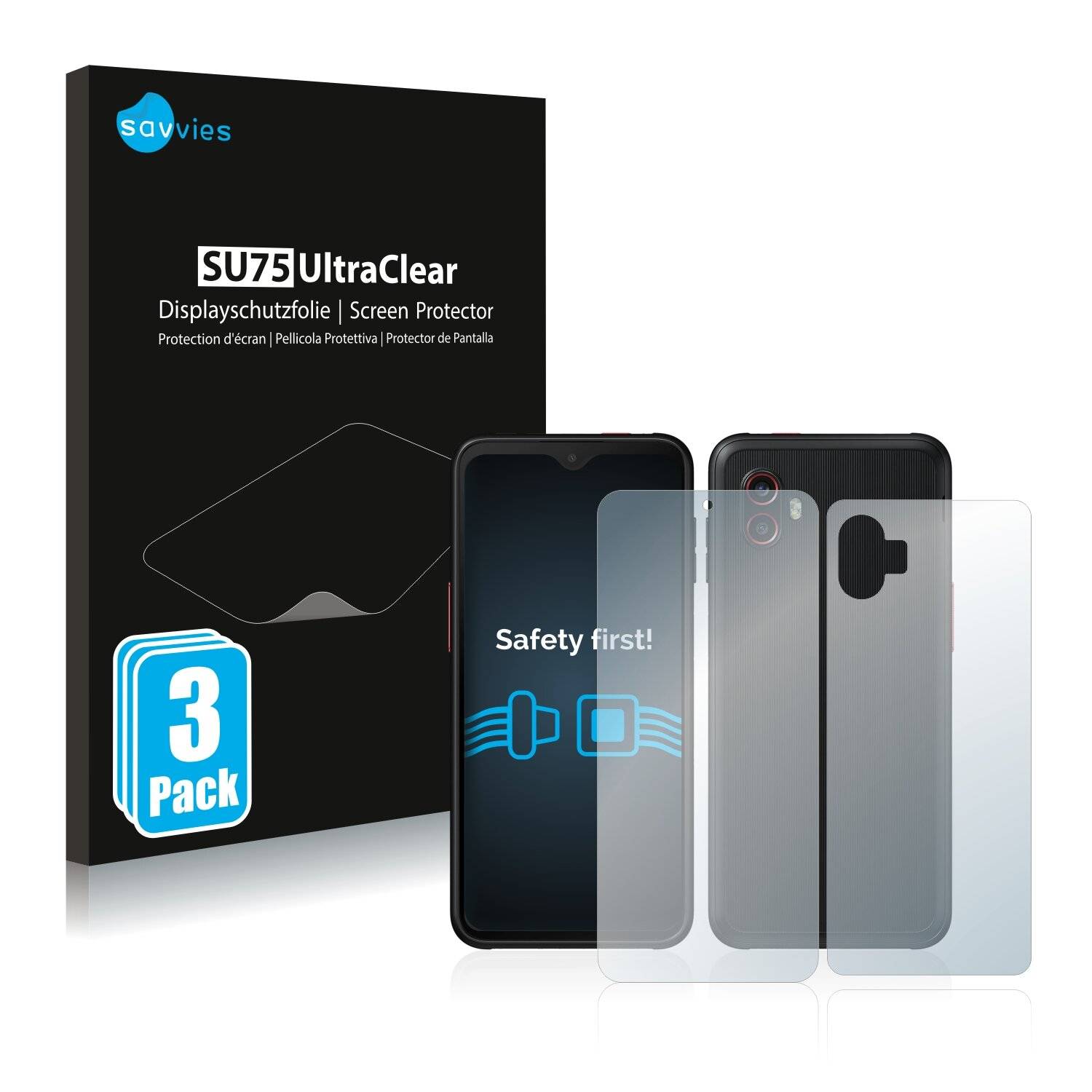 6x Savvies SU75 Displayschutzfolie für Samsung Galaxy Xcover 6 Pro