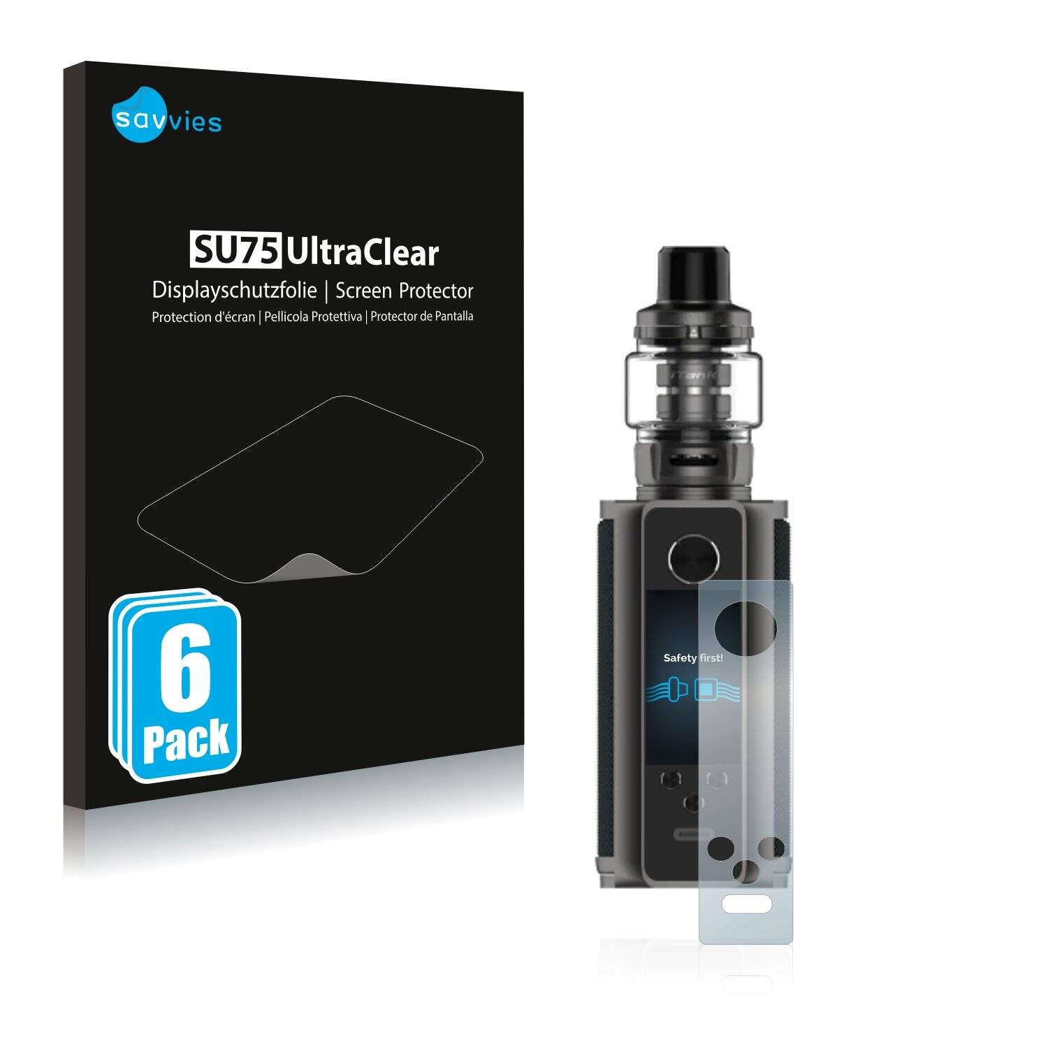 6x Savvies SU75 Displayschutzfolie für Vaporesso Target 200