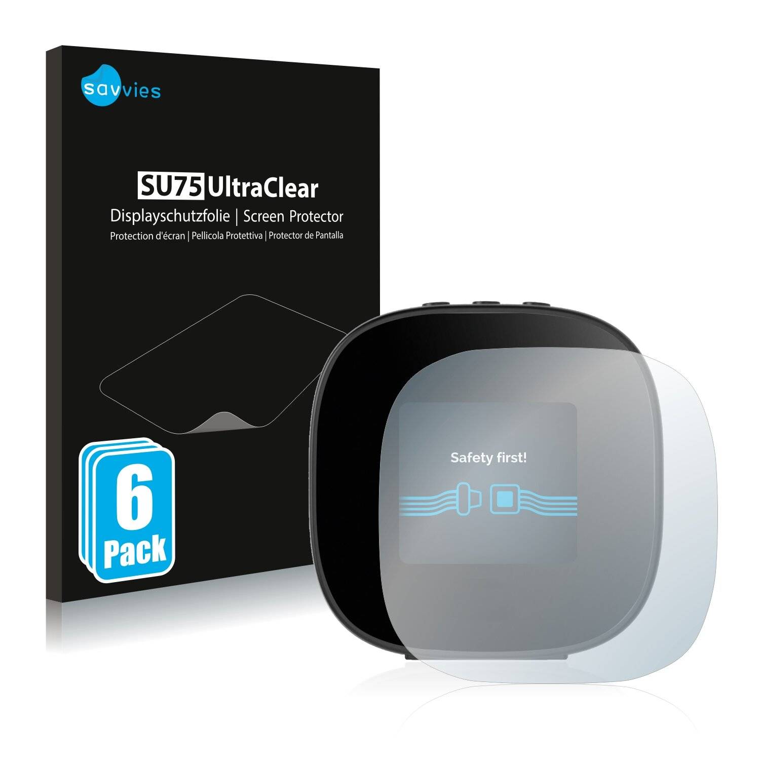 6x Savvies SU75 Displayschutzfolie für Hama