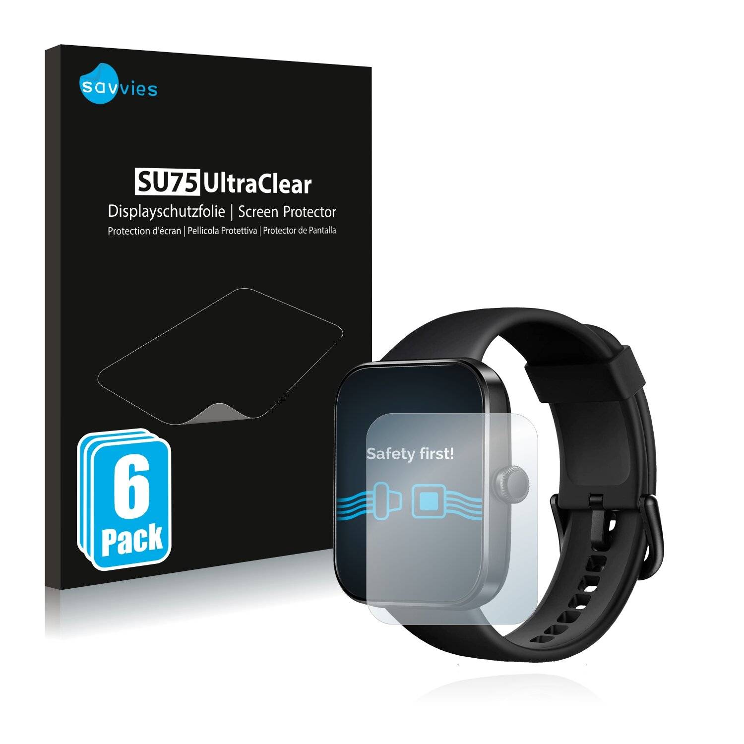 6x Savvies SU75 Displayschutzfolie für Gydom