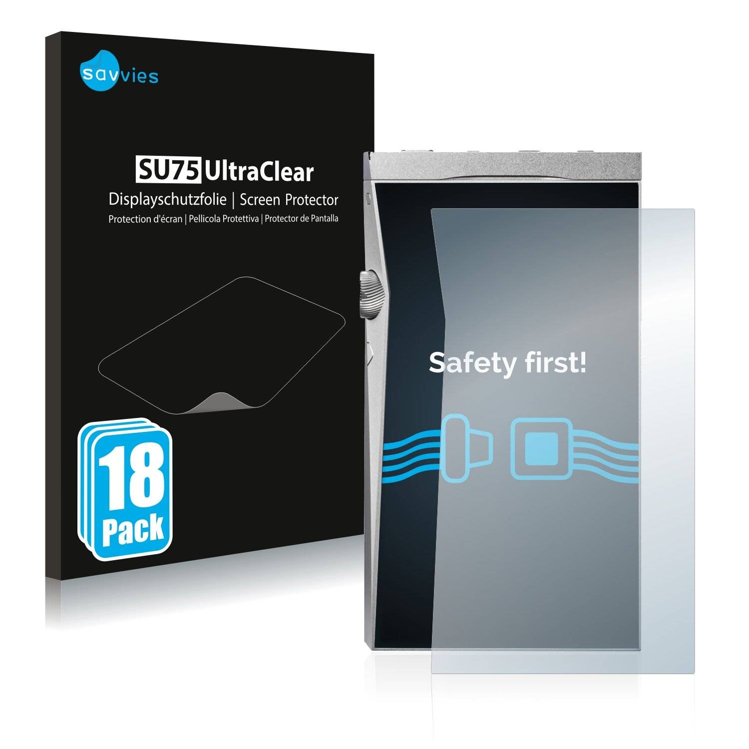 18x Savvies SU75 Displayschutzfolie für Astell & Kern SE180