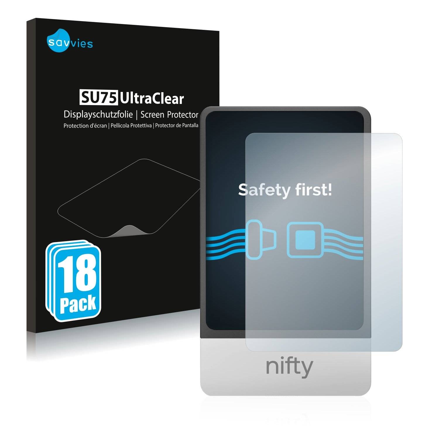 18x Savvies SU75 Displayschutzfolie für SecuX