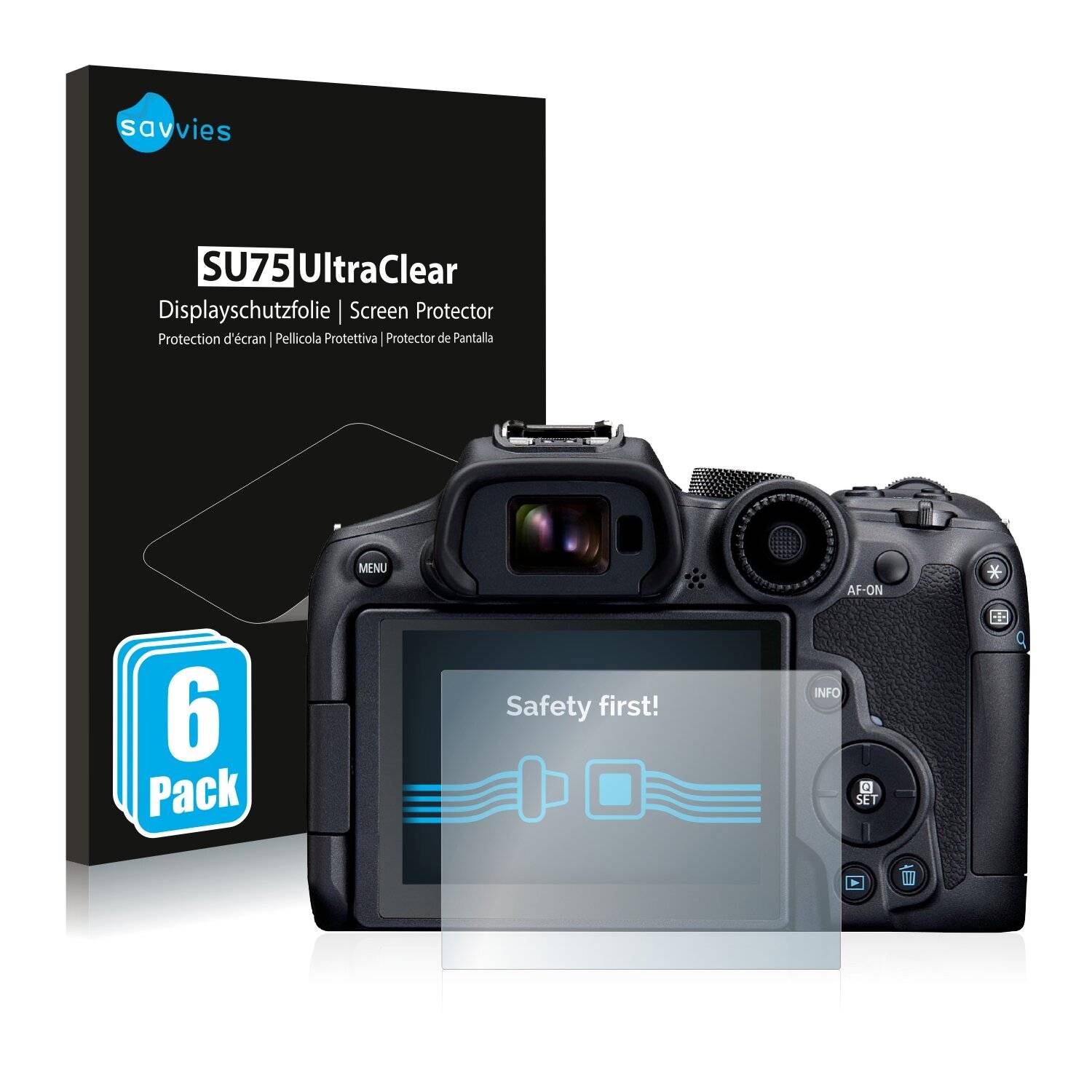6x Savvies SU75 Displayschutzfolie für Canon EOS