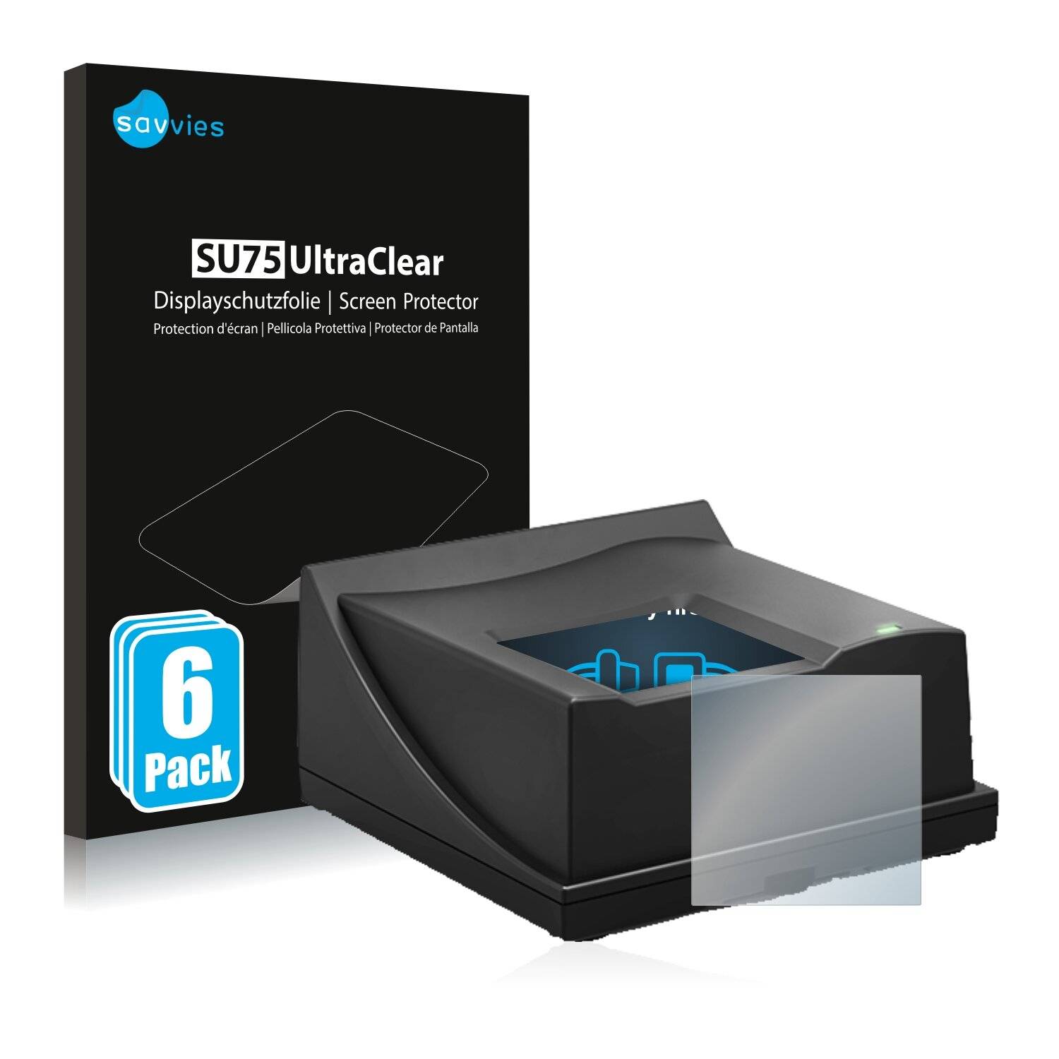 6x Savvies SU75 Displayschutzfolie für Dermalog