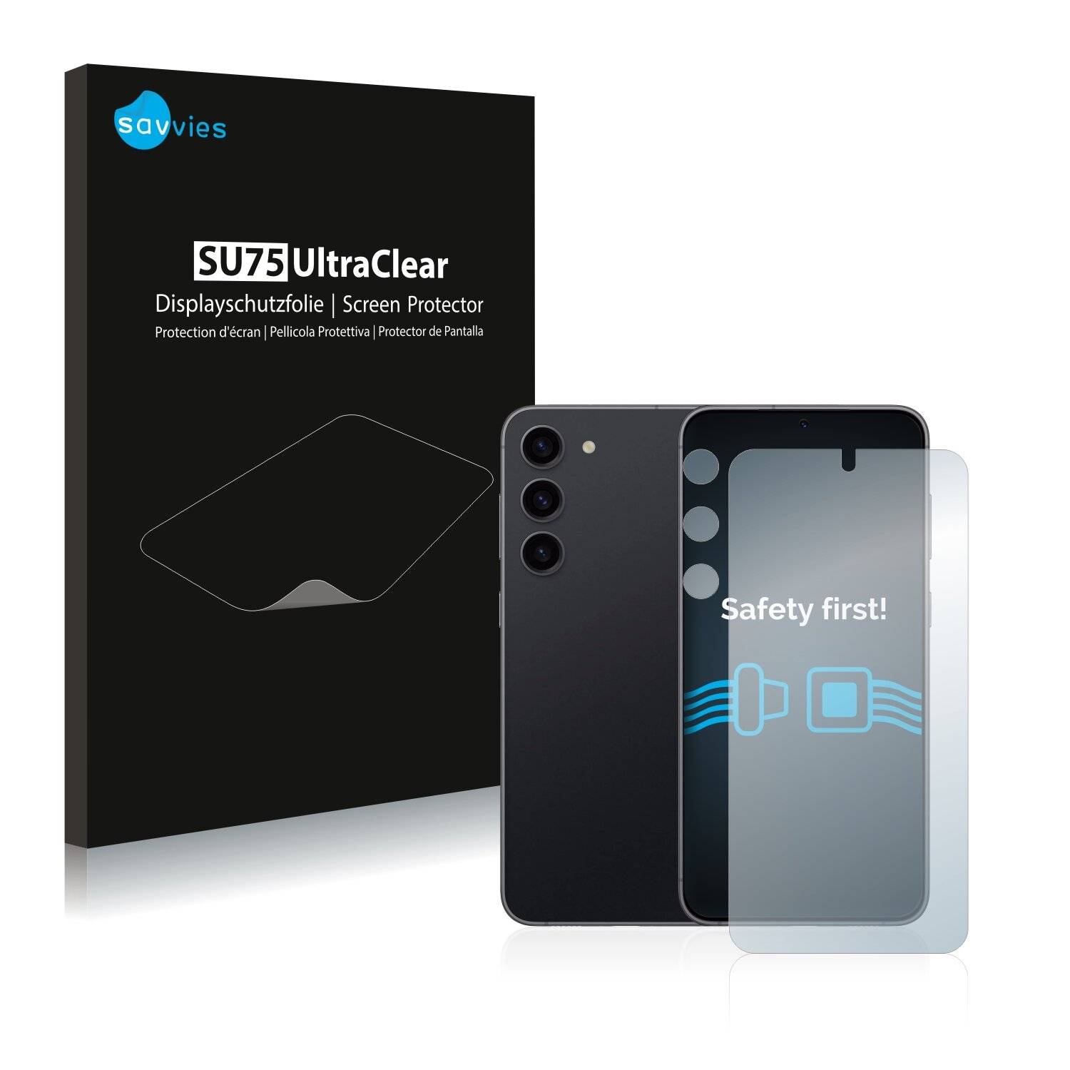 18x Savvies SU75 Displayschutzfolie für Samsung Galaxy S23