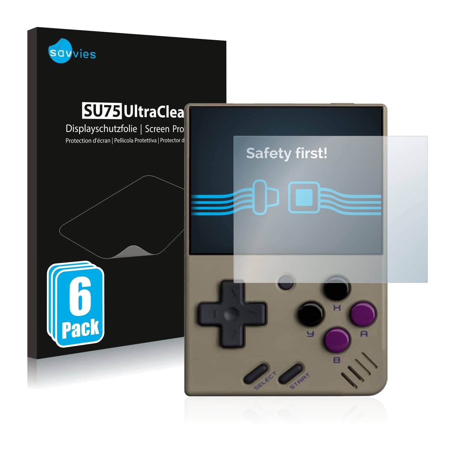 6x Savvies SU75 Displayschutzfolie für Miyoo