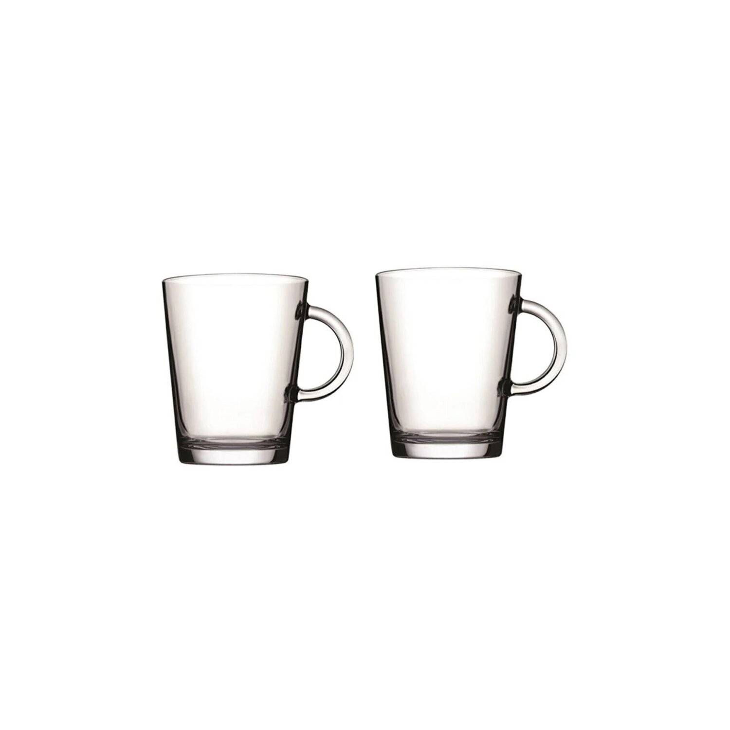 Pasabahce 2er set Wasserglas mit Griff TRIBECA aus Glas, transparent