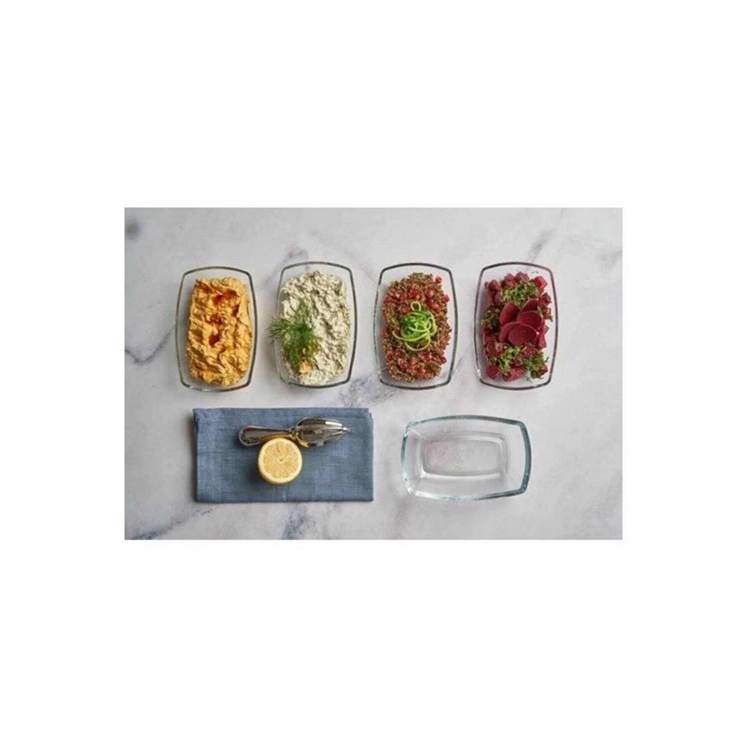 Pasabahce 2er Tokio Glasschale 36x140mm Servierteller aus Glas