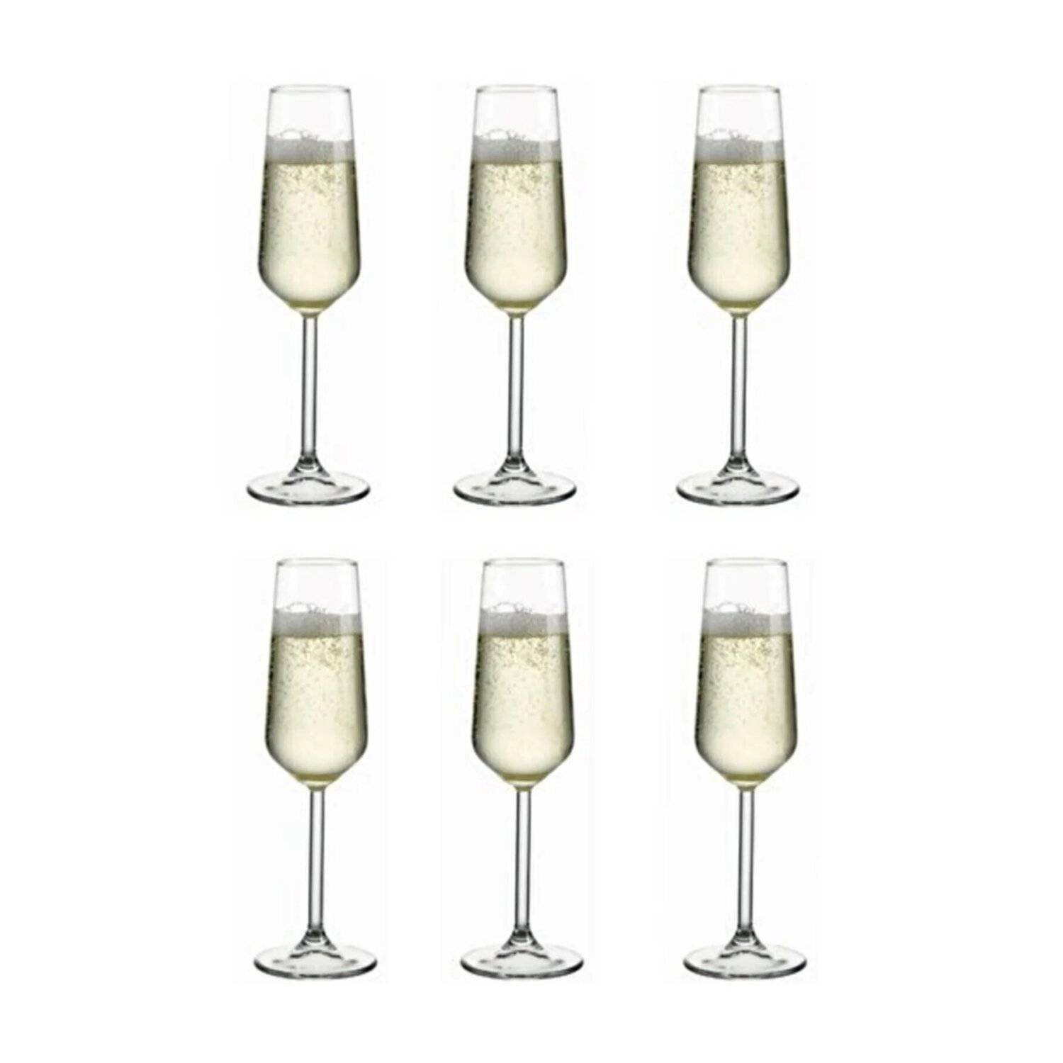 Pasabahce 6er Champagnerglas Sektglas ALLEGRA 195ml