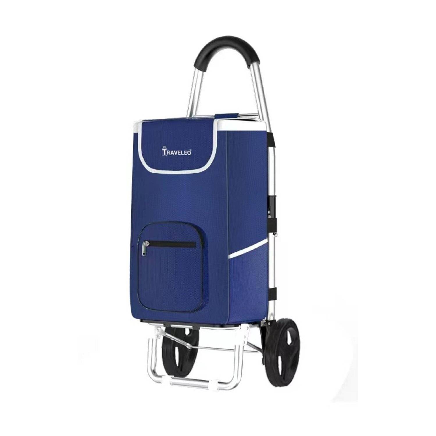 56 L Einkauf Trolley Einkaufswagen Shopping Trolley Tasche Aluminium Stabil Blau