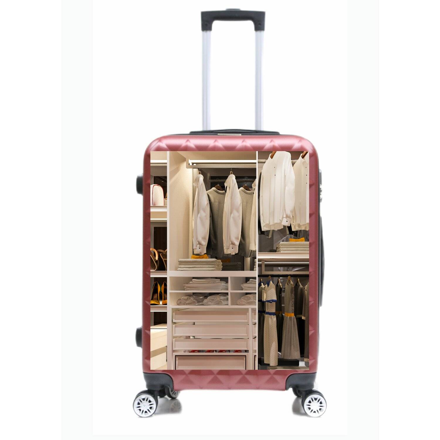 Reisekoffer Koffer 3 tlg Hartschale Trolley Set Kofferset Handgepäck Gepäck Reisetasche ABS-07 Rot