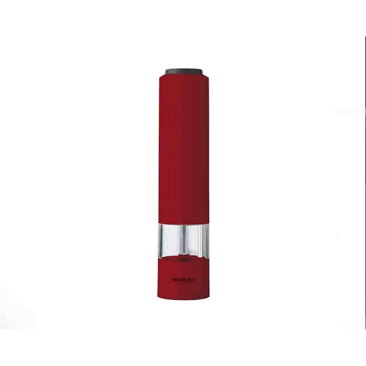 Michelino Elektrische Gewürzmühle Salz-/Pfeffermühle Grob- und Feinjustierung Rot