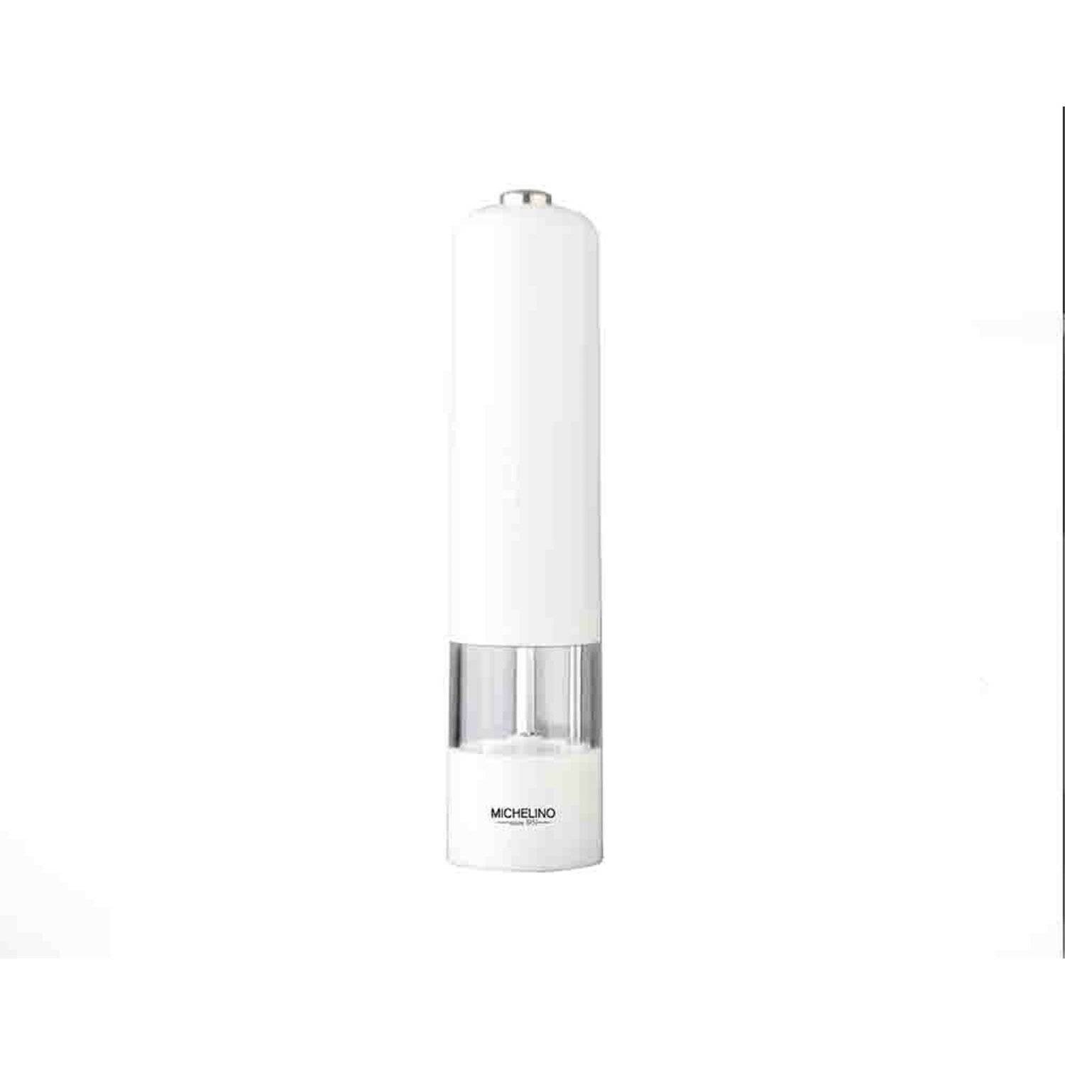 Michelino Elektrische Gewürzmühle Salz-/Pfeffermühle Grob- und Feinjustierung Weiß