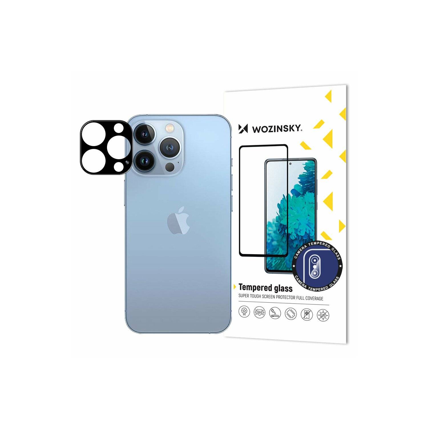 Full Camera Glass 9H Full Camera Schutzglas kompatibel mit iPhone 15 Pro