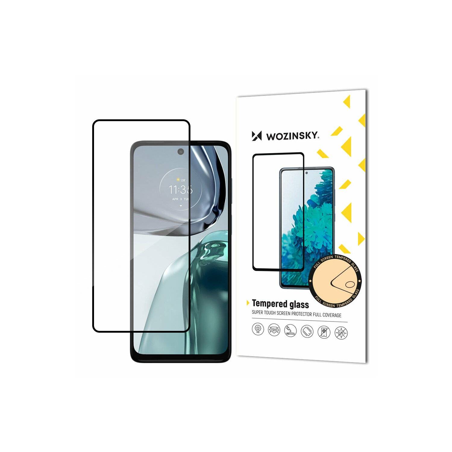 5D Schutz Glas kompatibel mit MOTOROLA MOTO G62 Curved Schutz Folie Vollständig Klebend und Abdeckung