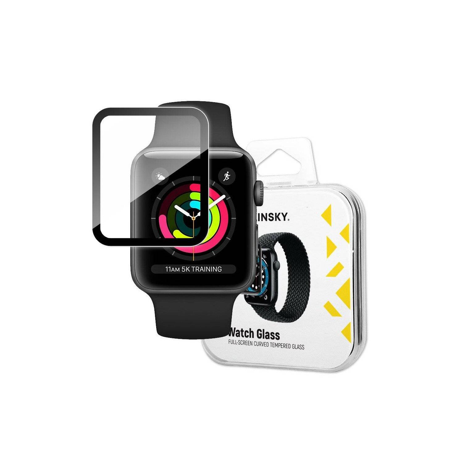 Schutzglas 5D kompaitbel mit Watch 3 38mm / Watch 2 Watch Watch 38mm Schwarz