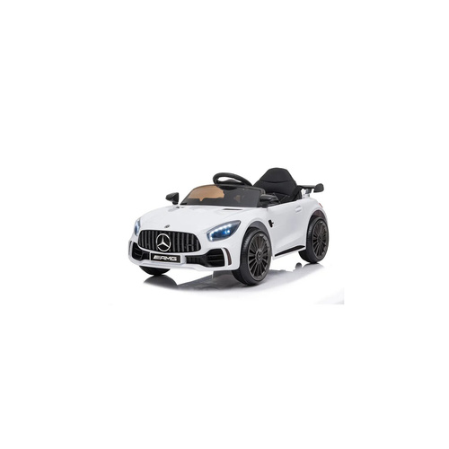 Kinderfahrzeug - Elektro Auto "Mercedes GT R" - lizenziert - 12V4 5AH 2 Motoren- 2 4Ghz Fernsteuerung MP3 Weiß