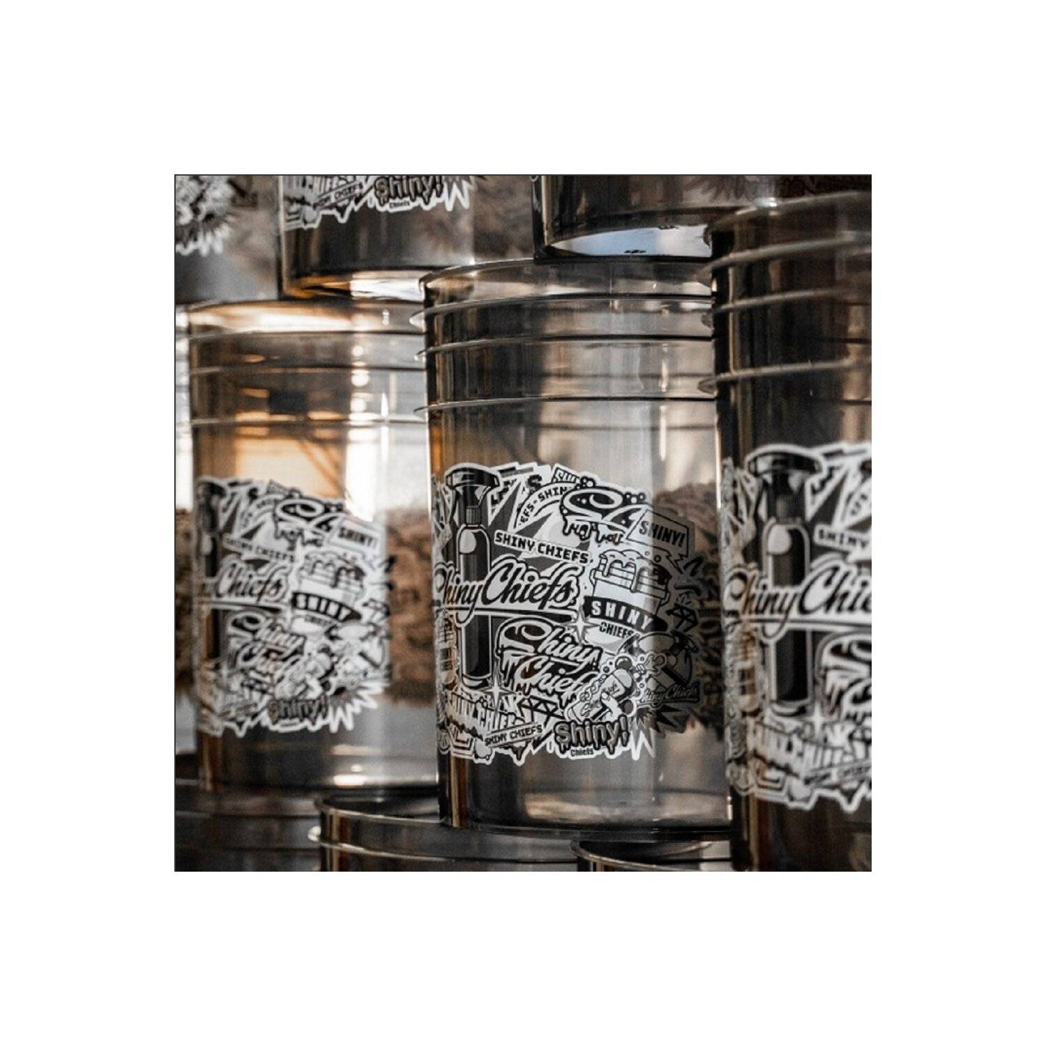 Wascheimer - Großer Wasch Bucket für Autowäsche aus robustem HDPE-Kunststoff - 20L Fassungsvermögen - Schwarz Smoked