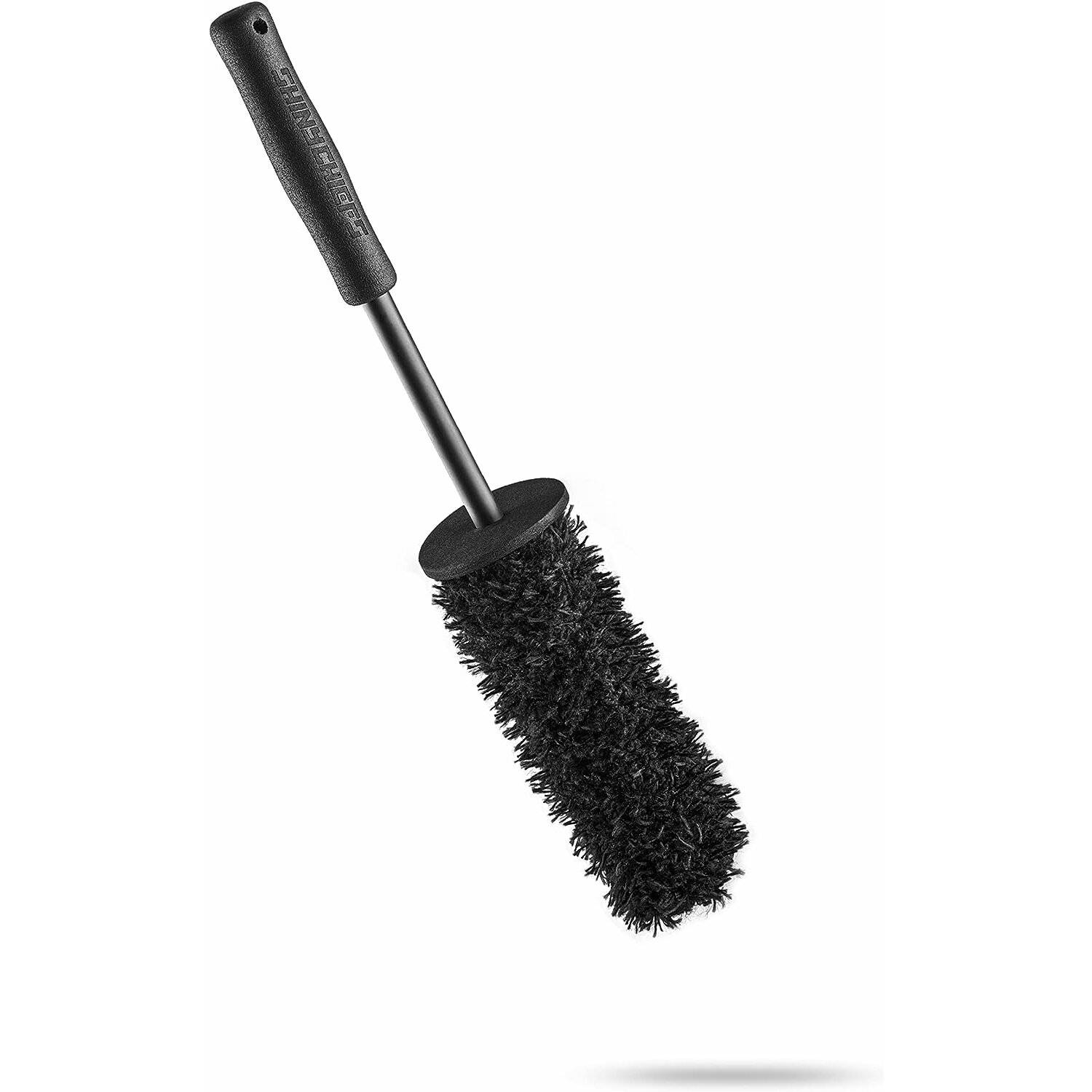 WHEELBRUSH - Extra weiche Mikrofaser Felgenbürste zur Reinigung hartnäckiger Verschmutzungen, 40cm, schwarz